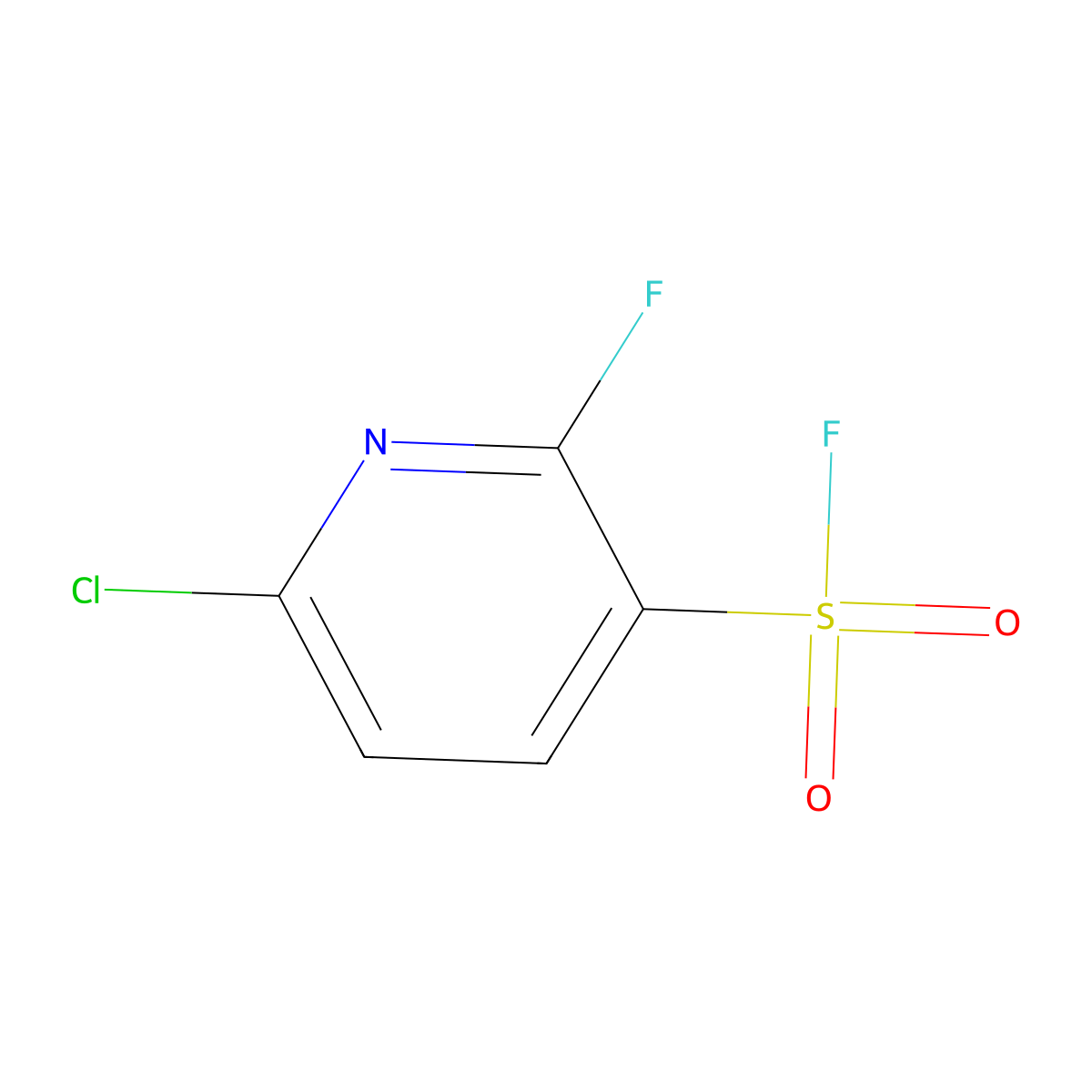 6-Chloro-2-fluoropyridine-3-sulfonyl fluoride molecular structure, CAS 2137747-08-9