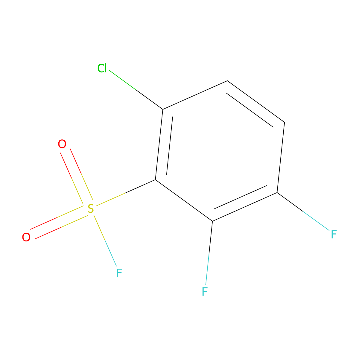 6-Chloro-2,3-difluorobenzene-1-sulfonyl fluoride molecular structure, CAS 2137747-17-0