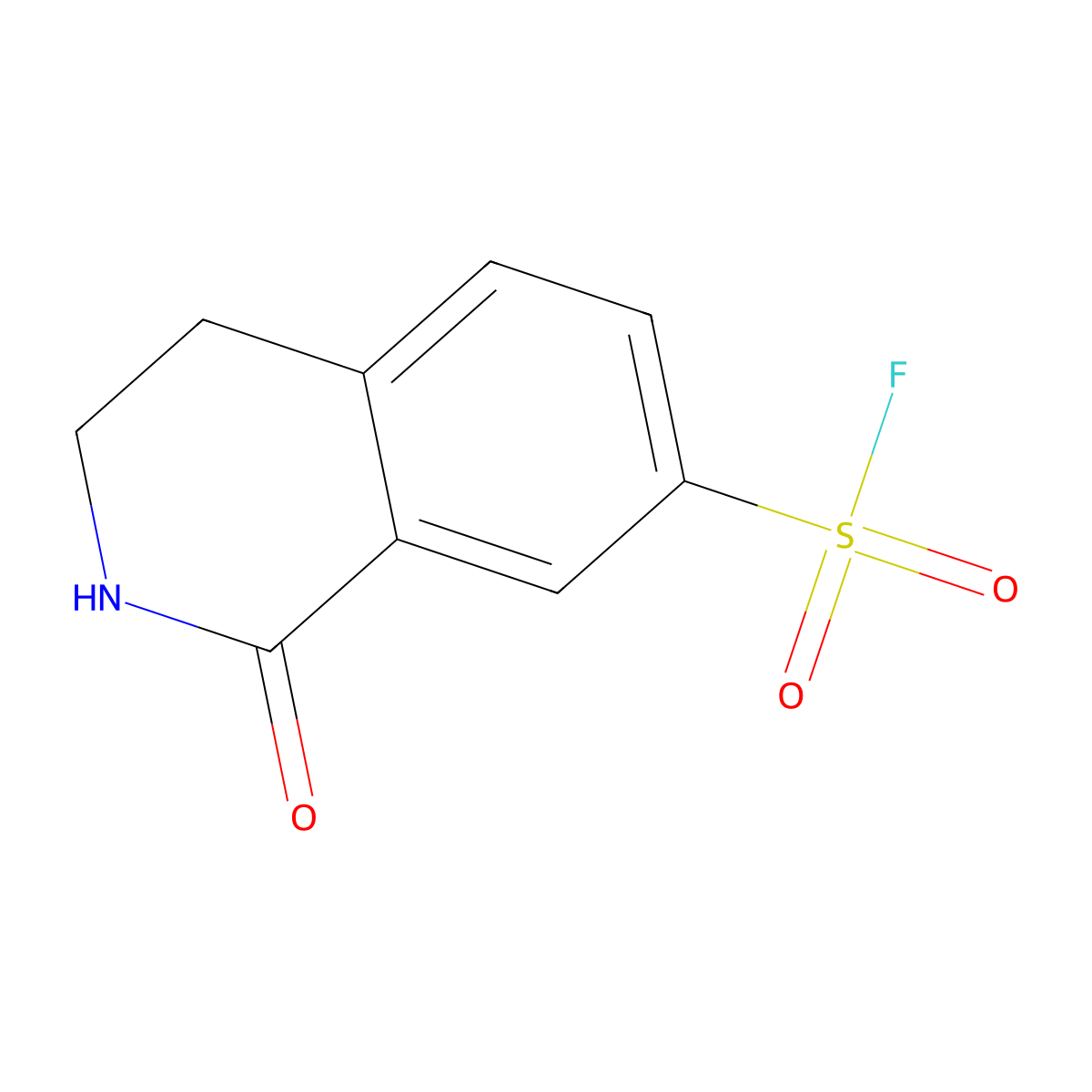 1-Oxo-1,2,3,4-tetrahydroisoquinoline-7-sulfonyl fluoride molecular structure, CAS 2137747-48-7