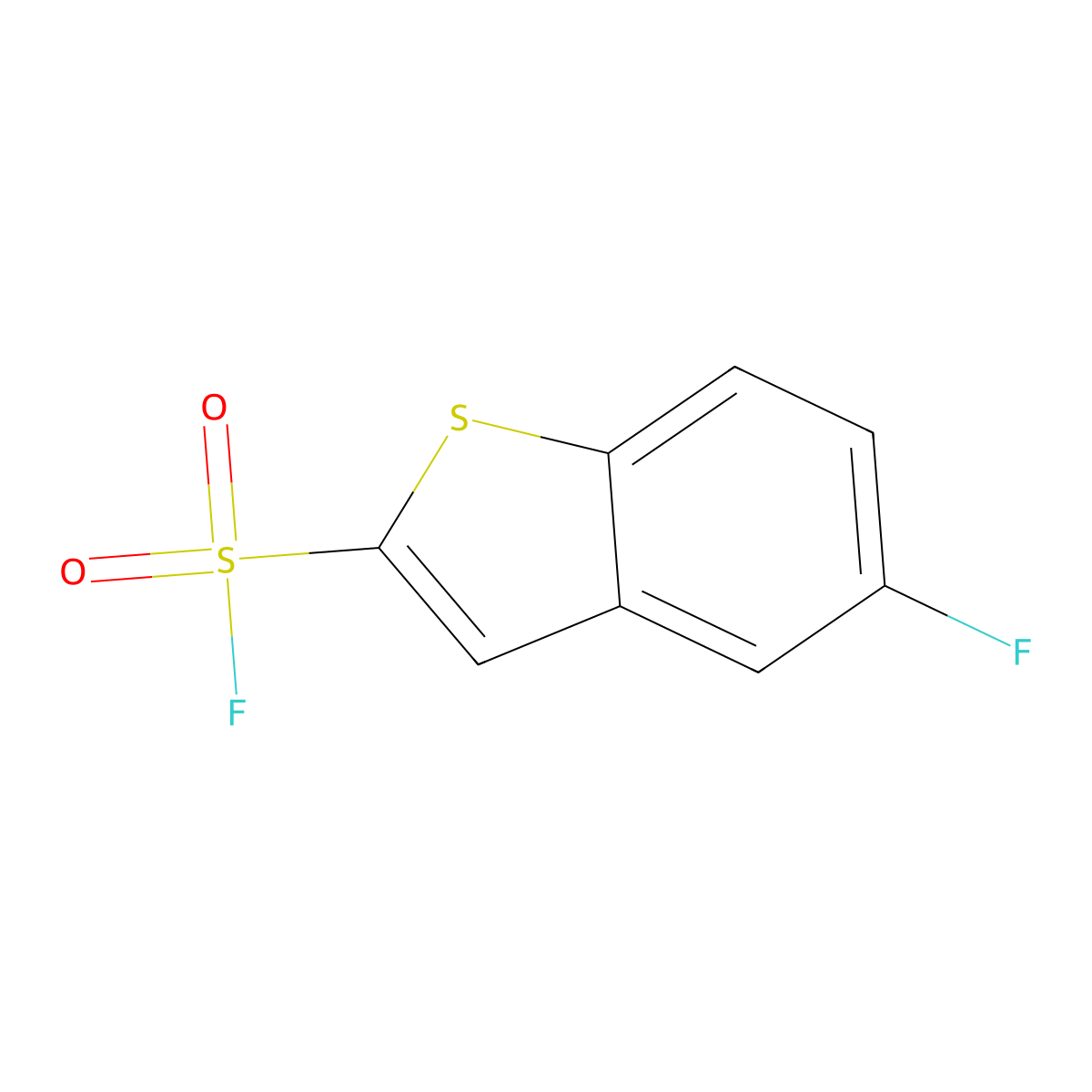 5-Fluoro-1-benzothiophene-2-sulfonyl fluoride molecular structure, CAS 2137747-53-4