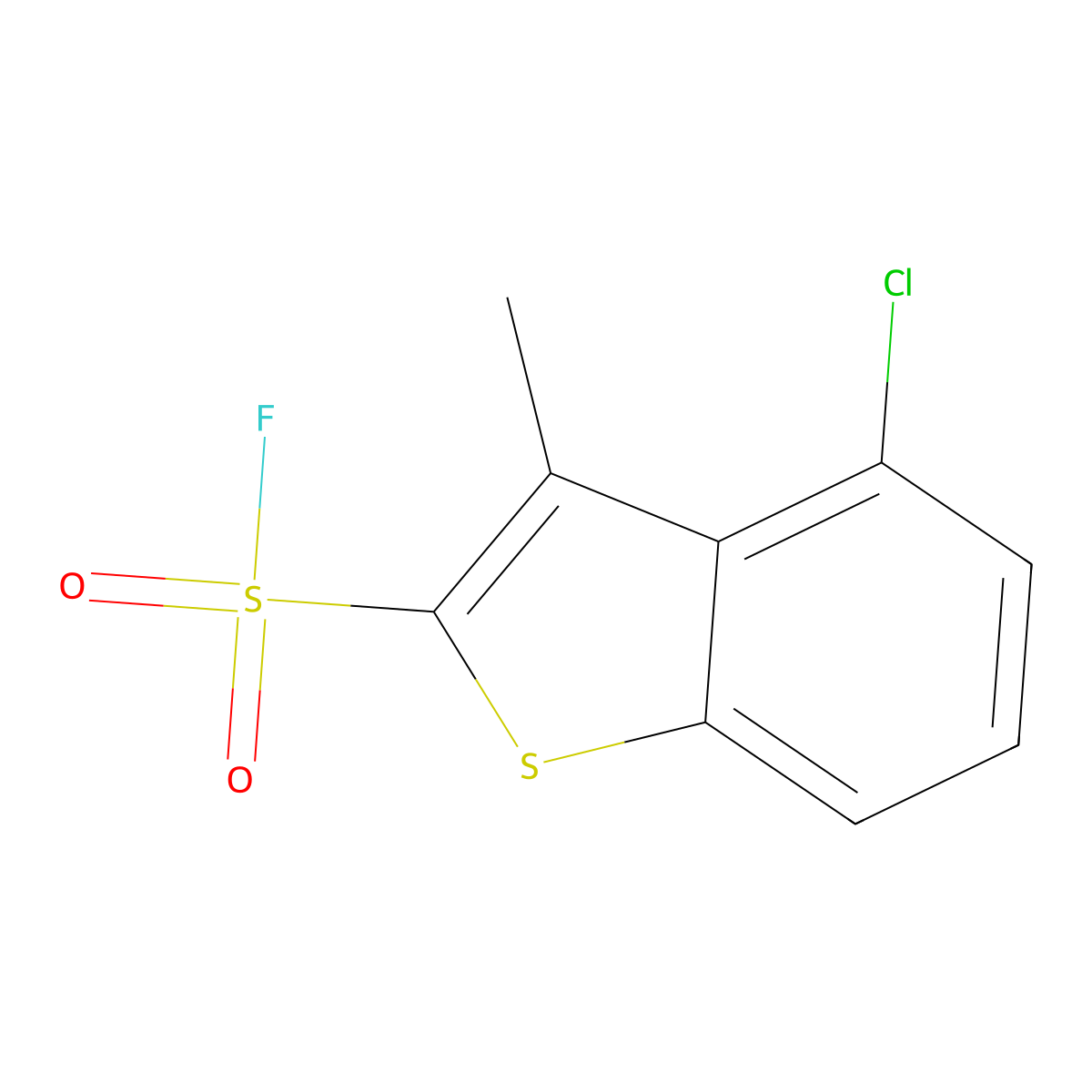 4-Chloro-3-methyl-1-benzothiophene-2-sulfonyl fluoride molecular structure, CAS 2137747-65-8