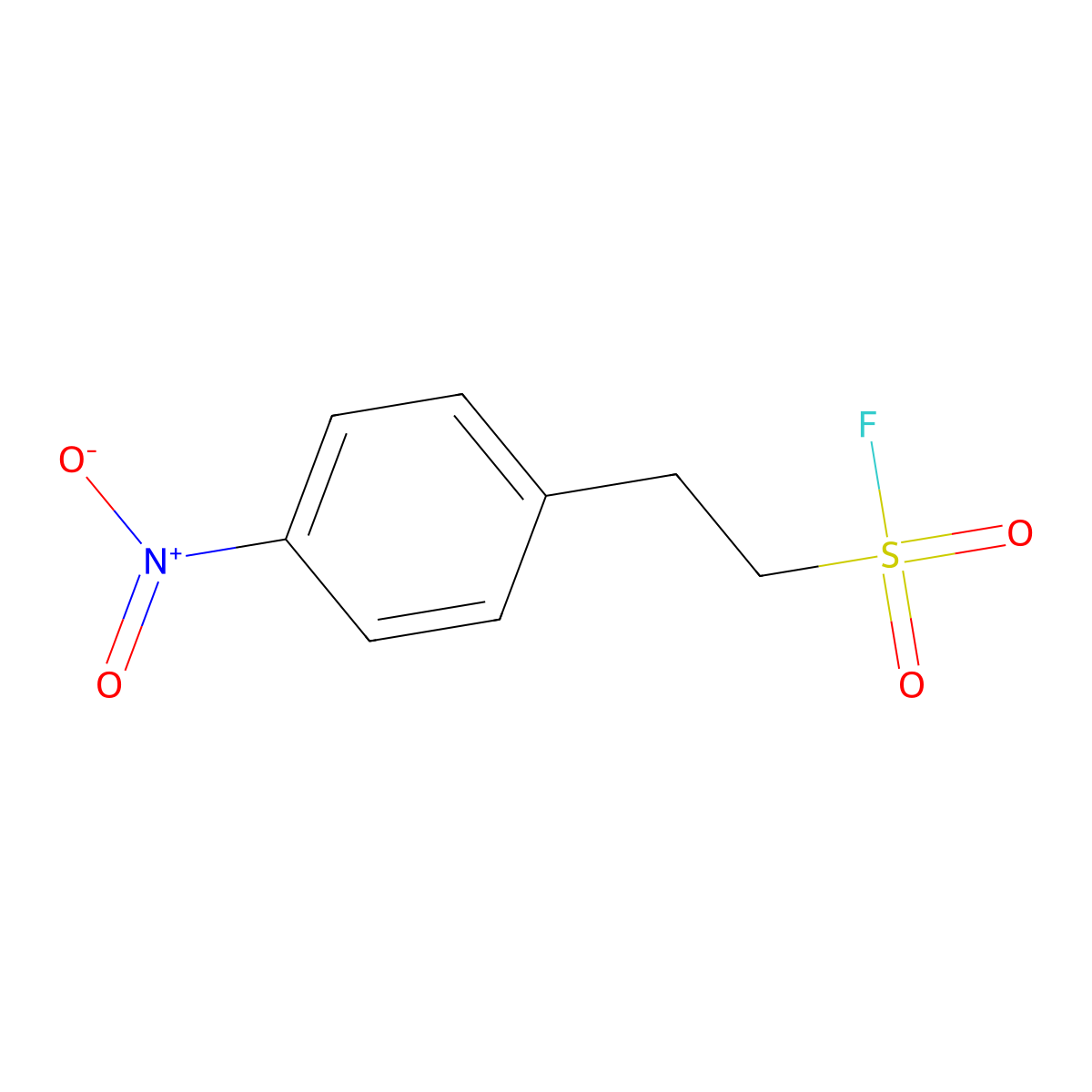 2-(4-Nitrophenyl)ethane-1-sulfonyl fluoride molecular structure, CAS 2137748-21-9