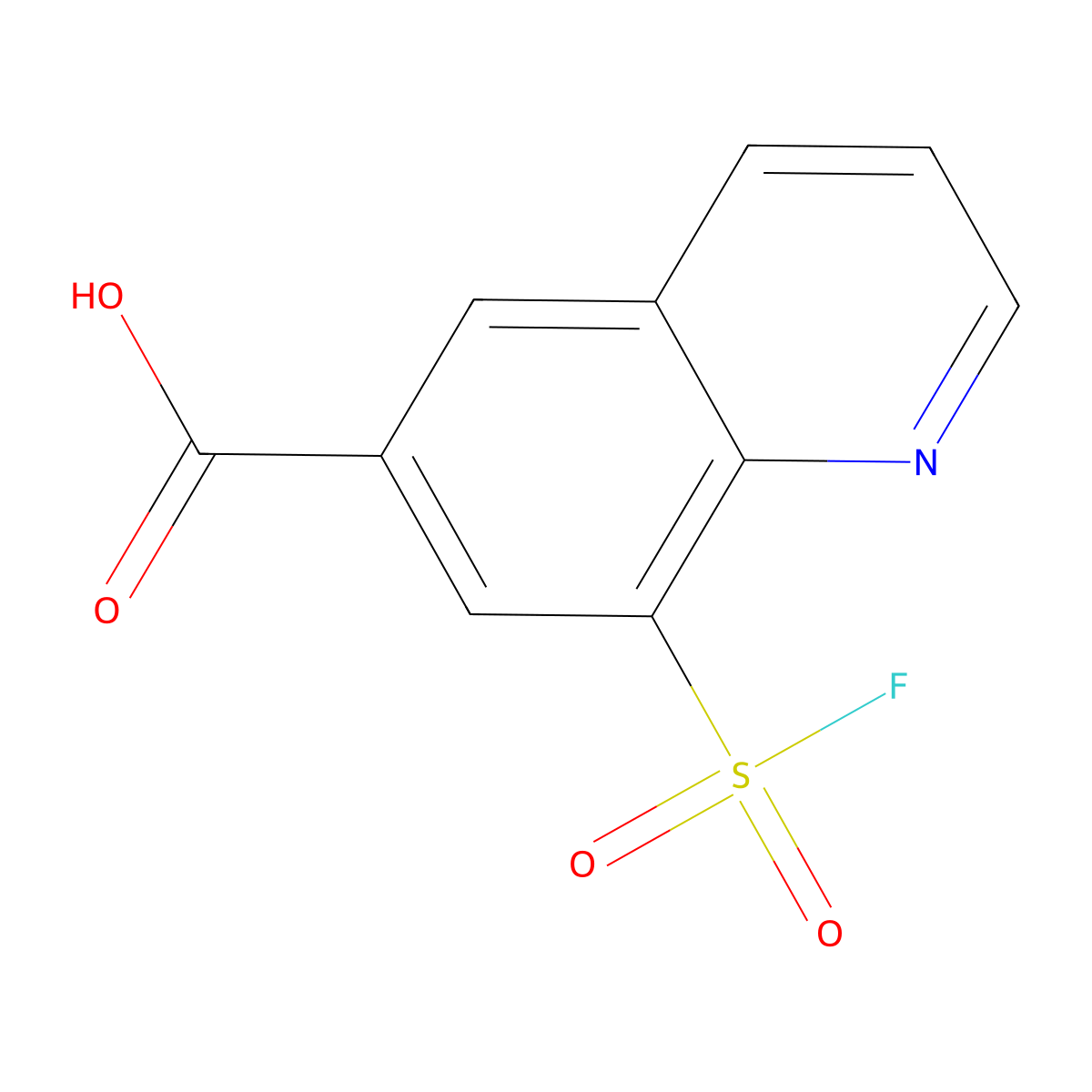 8-(Fluorosulfonyl)quinoline-6-carboxylic acid molecular structure, CAS 2137748-36-6