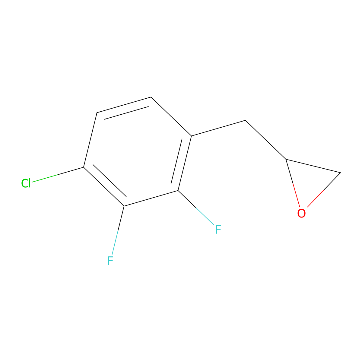 2-[(4-Chloro-2,3-difluorophenyl)methyl]oxirane molecular structure, CAS 2137748-37-7