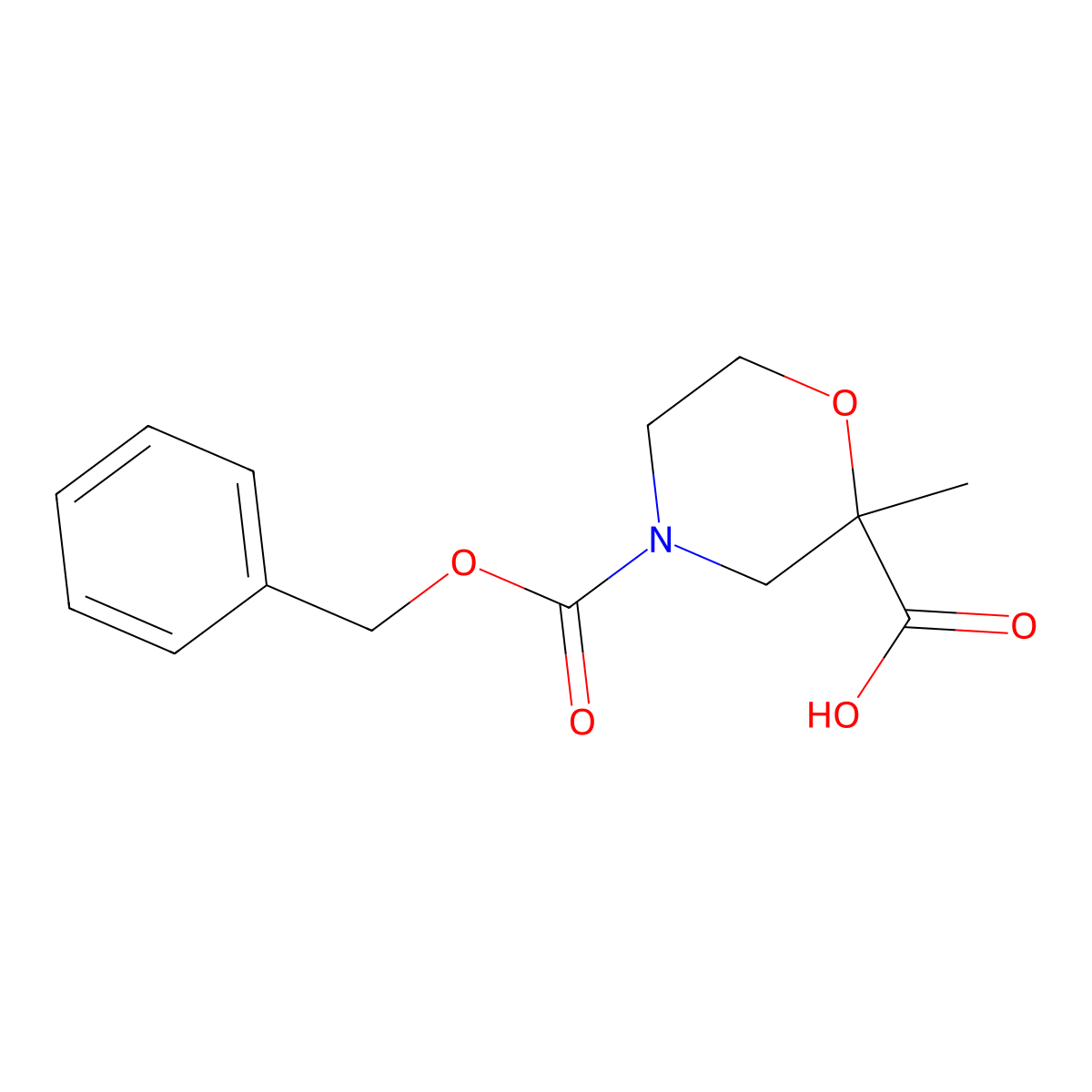 4-[(Benzyloxy)carbonyl]-2-methylmorpholine-2-carboxylic acid molecular structure, CAS 2137748-63-9