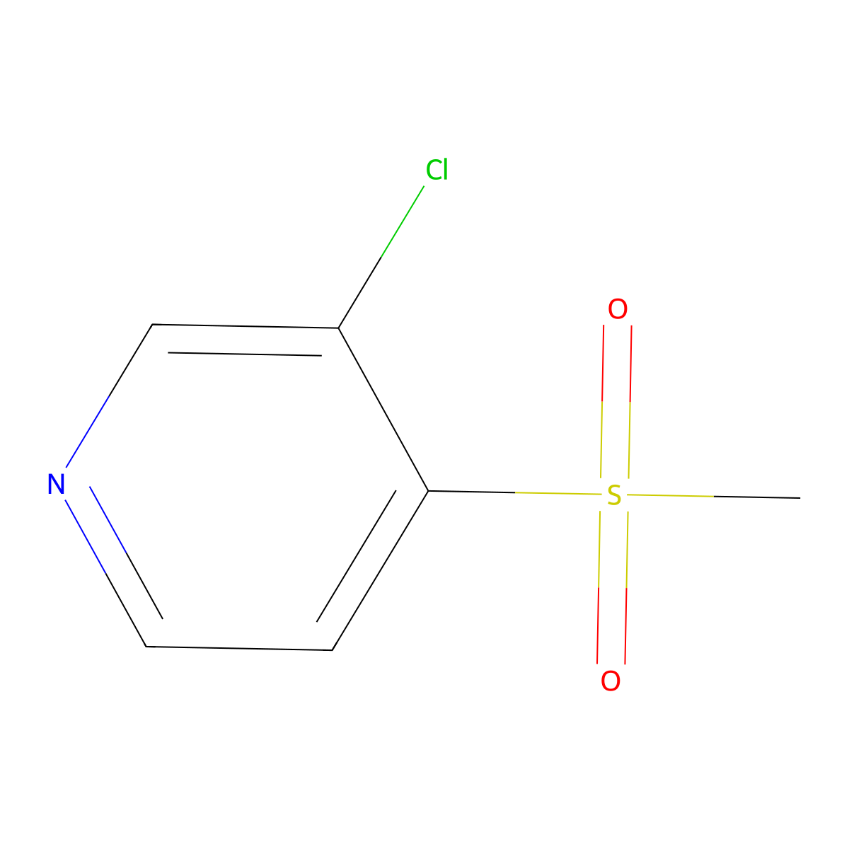 3-Chloro-4-(methylsulfonyl)pyridine molecular structure, CAS 2137748-78-6