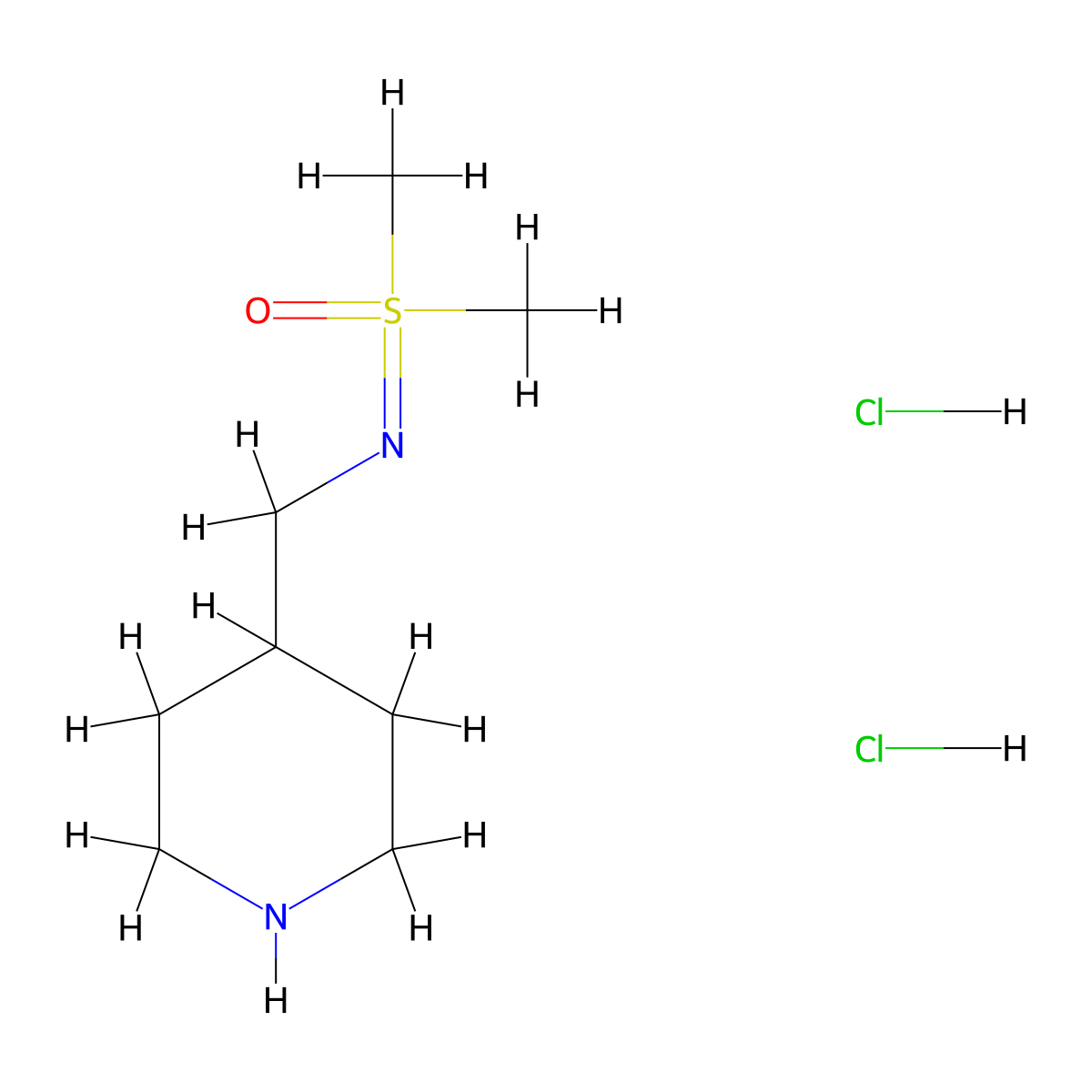 Dimethyl({[(piperidin-4-yl)methyl]imino})-lambda6-sulfanone dihydrochloride molecular structure, CAS 2137749-43-8