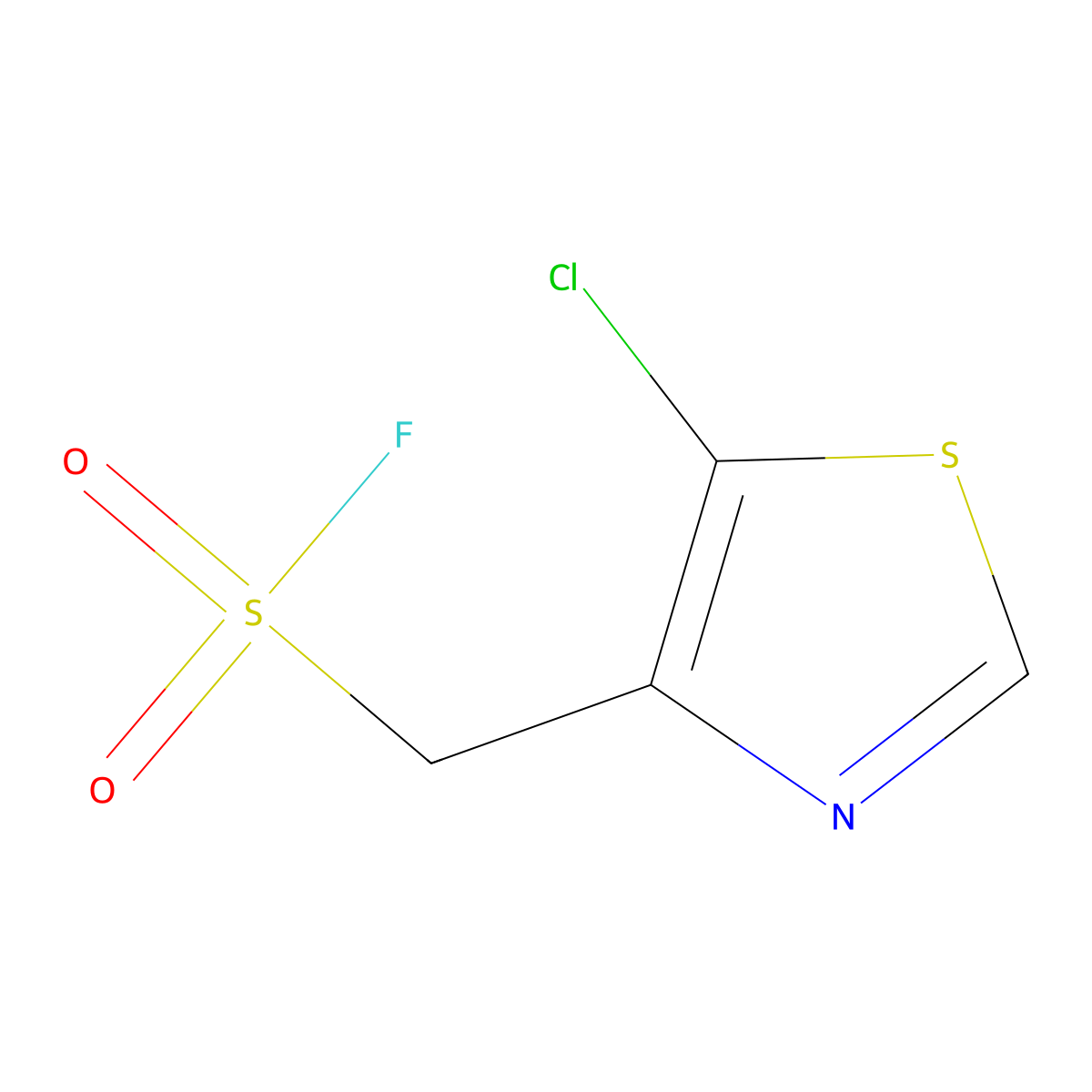 (5-Chloro-1,3-thiazol-4-yl)methanesulfonyl fluoride molecular structure, CAS 2137749-64-3
