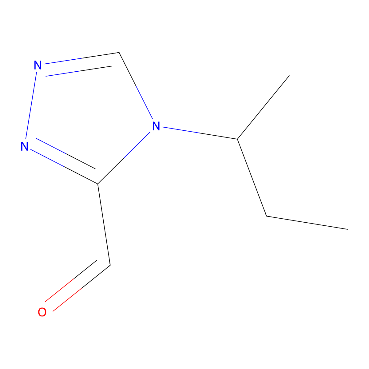 4-(butan-2-yl)-4H-1,2,4-triazole-3-carbaldehyde molecular structure, CAS 2137749-66-5