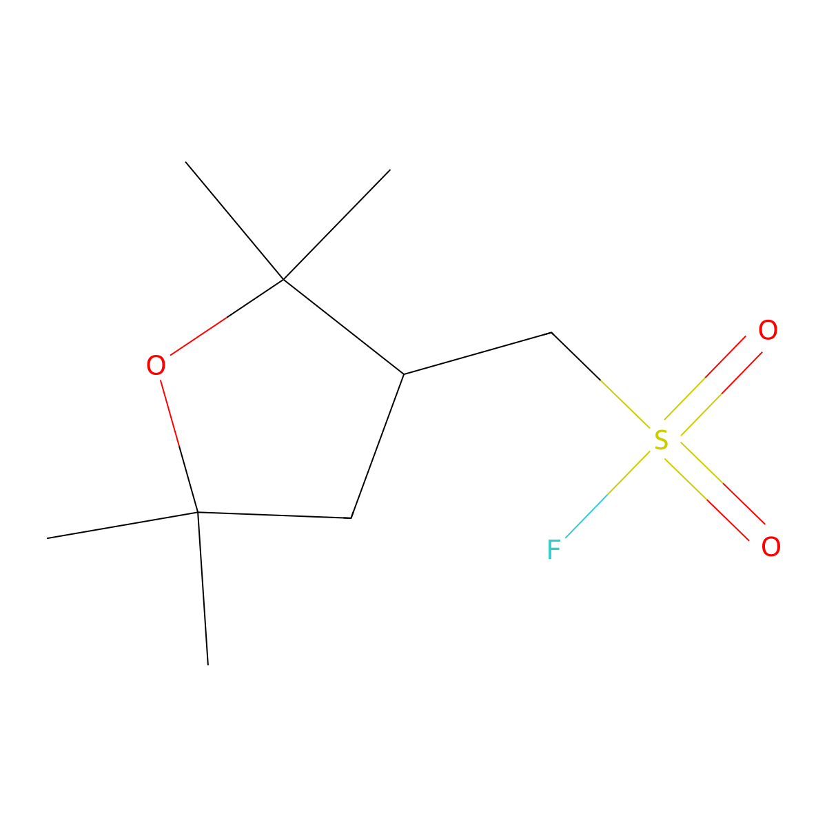 (2,2,5,5-Tetramethyloxolan-3-yl)methanesulfonyl fluoride molecular structure, CAS 2137749-70-1
