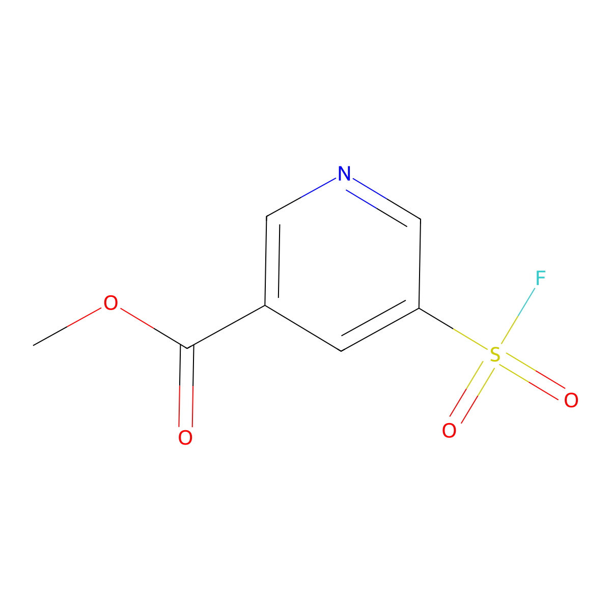 Methyl 5-(fluorosulfonyl)pyridine-3-carboxylate molecular structure, CAS 2137750-40-2