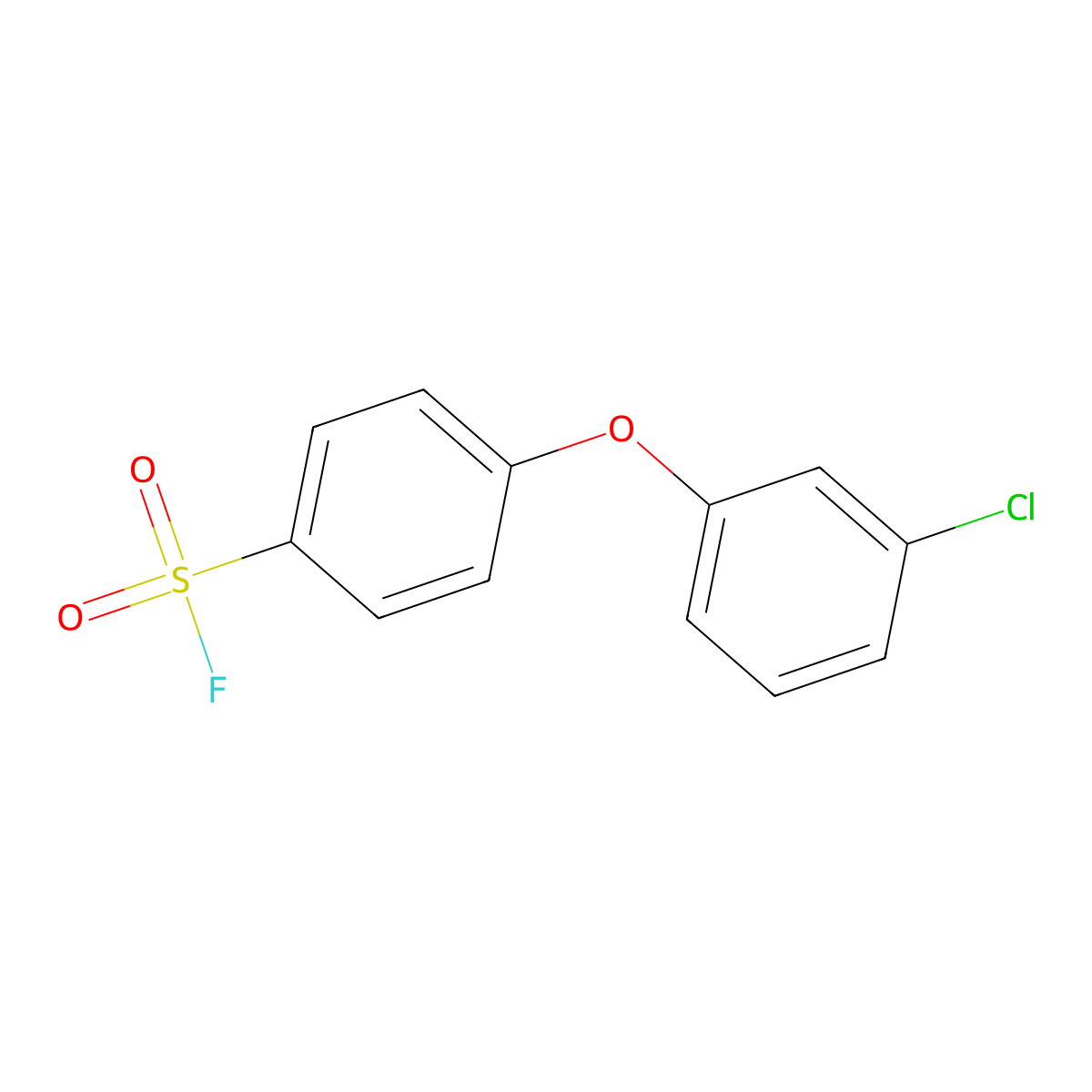 4-(3-Chlorophenoxy)benzene-1-sulfonyl fluoride molecular structure, CAS 2137750-73-1