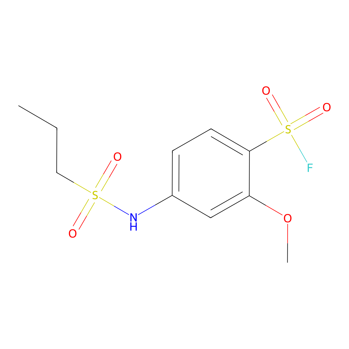 2-Methoxy-4-(propane-1-sulfonamido)benzene-1-sulfonyl fluoride molecular structure, CAS 2137750-80-0