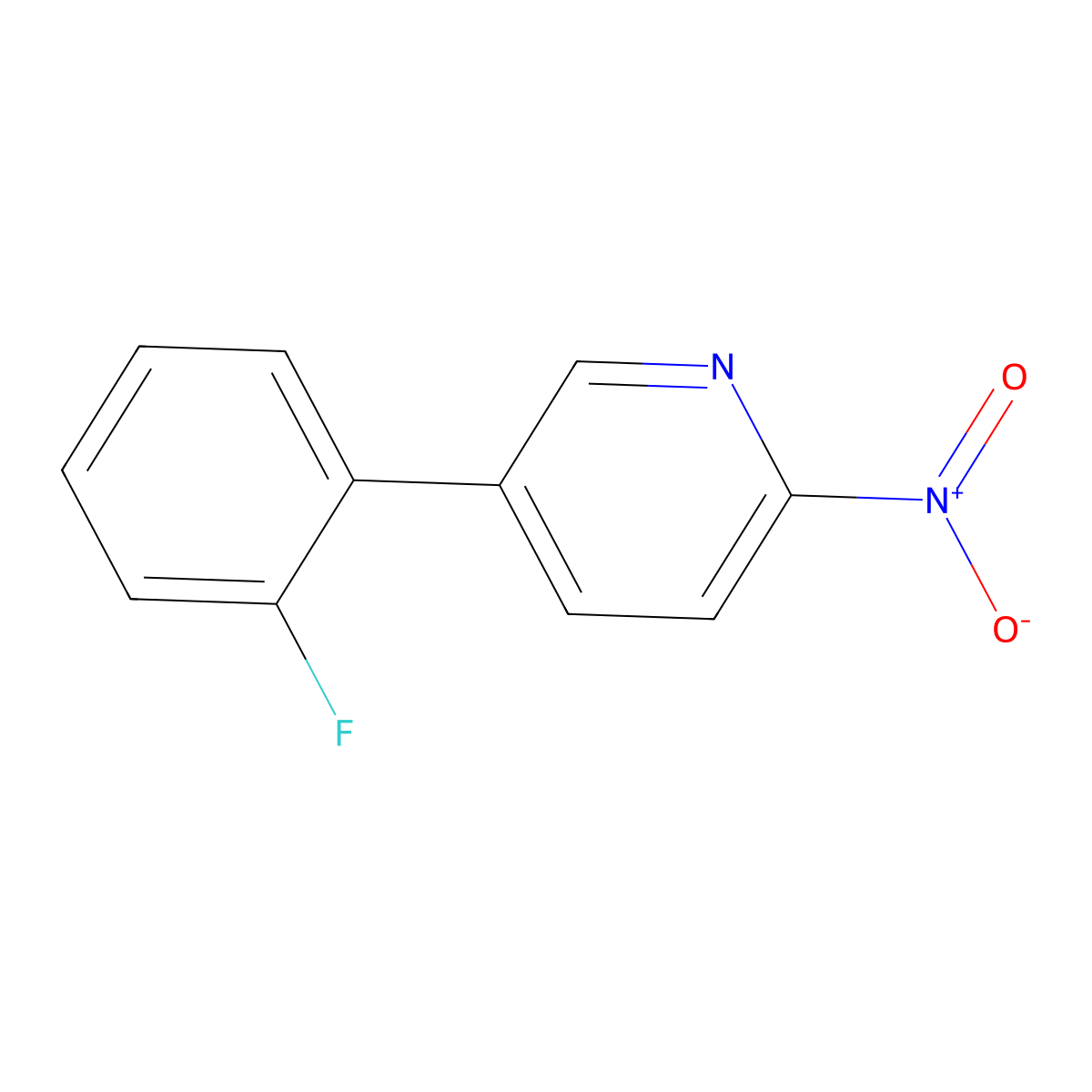 5-(2-Fluorophenyl)-2-nitropyridine molecular structure, CAS 2137751-02-9