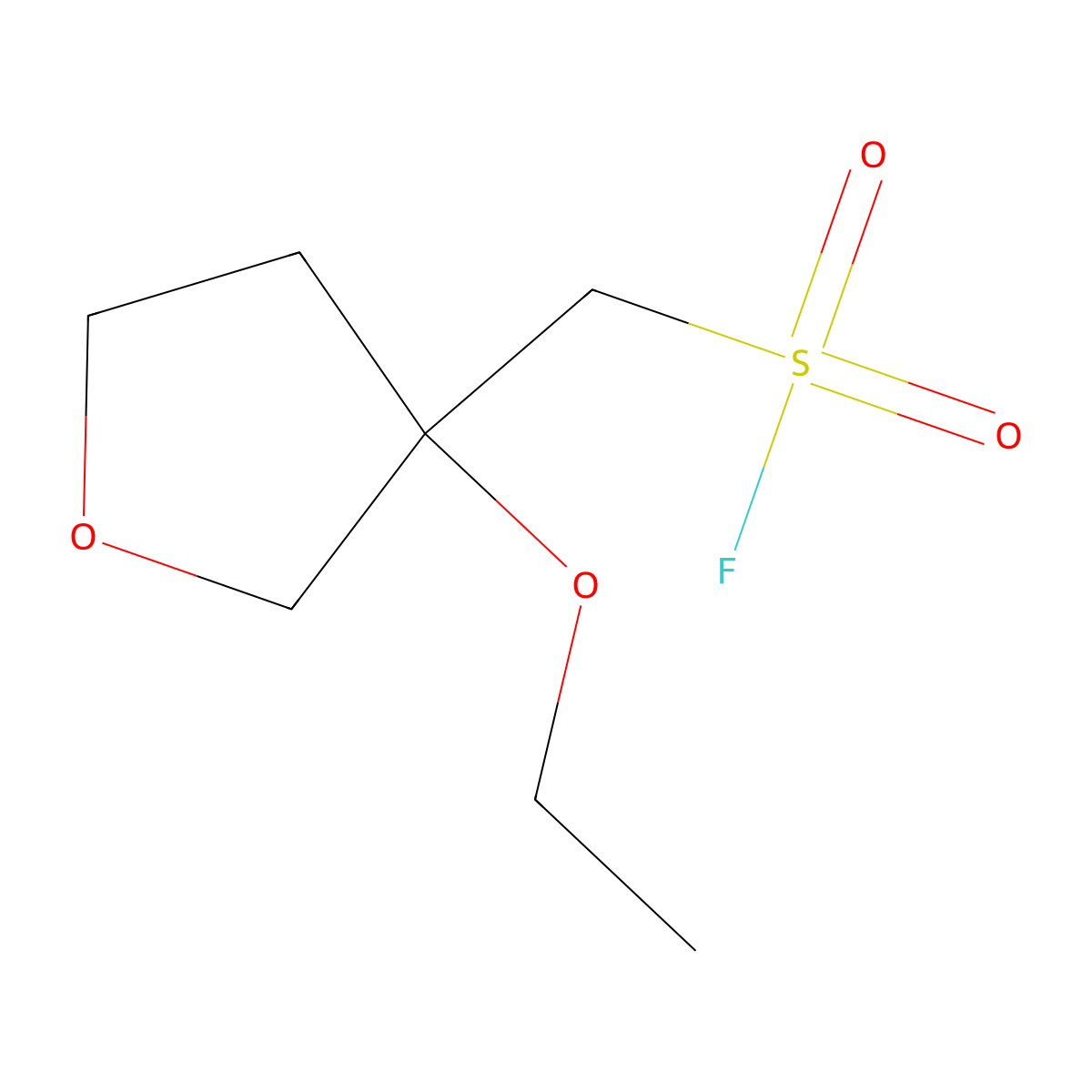 (3-Ethoxyoxolan-3-yl)methanesulfonyl fluoride molecular structure, CAS 2137751-86-9