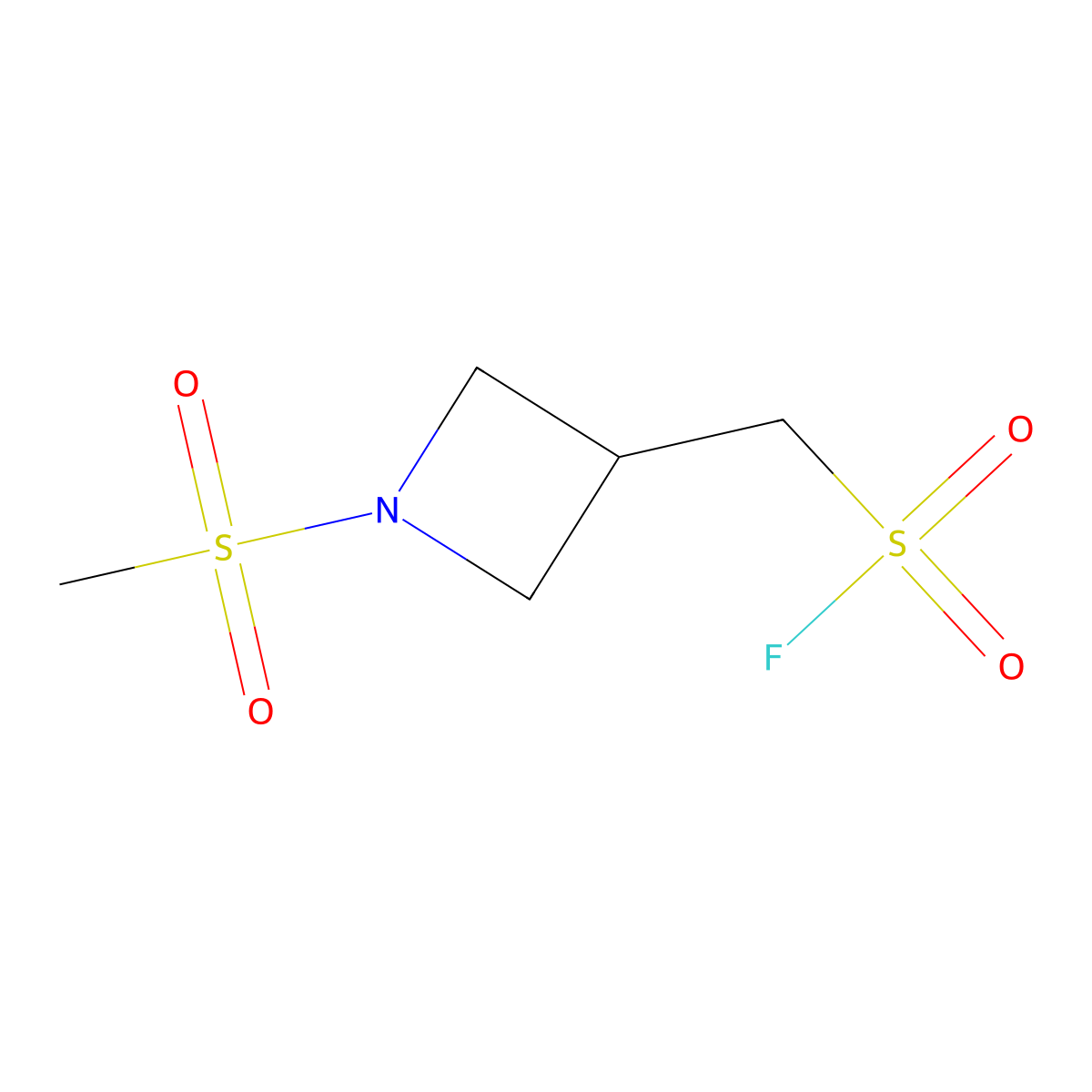 (1-Methanesulfonylazetidin-3-yl)methanesulfonyl fluoride molecular structure, CAS 2137751-89-2