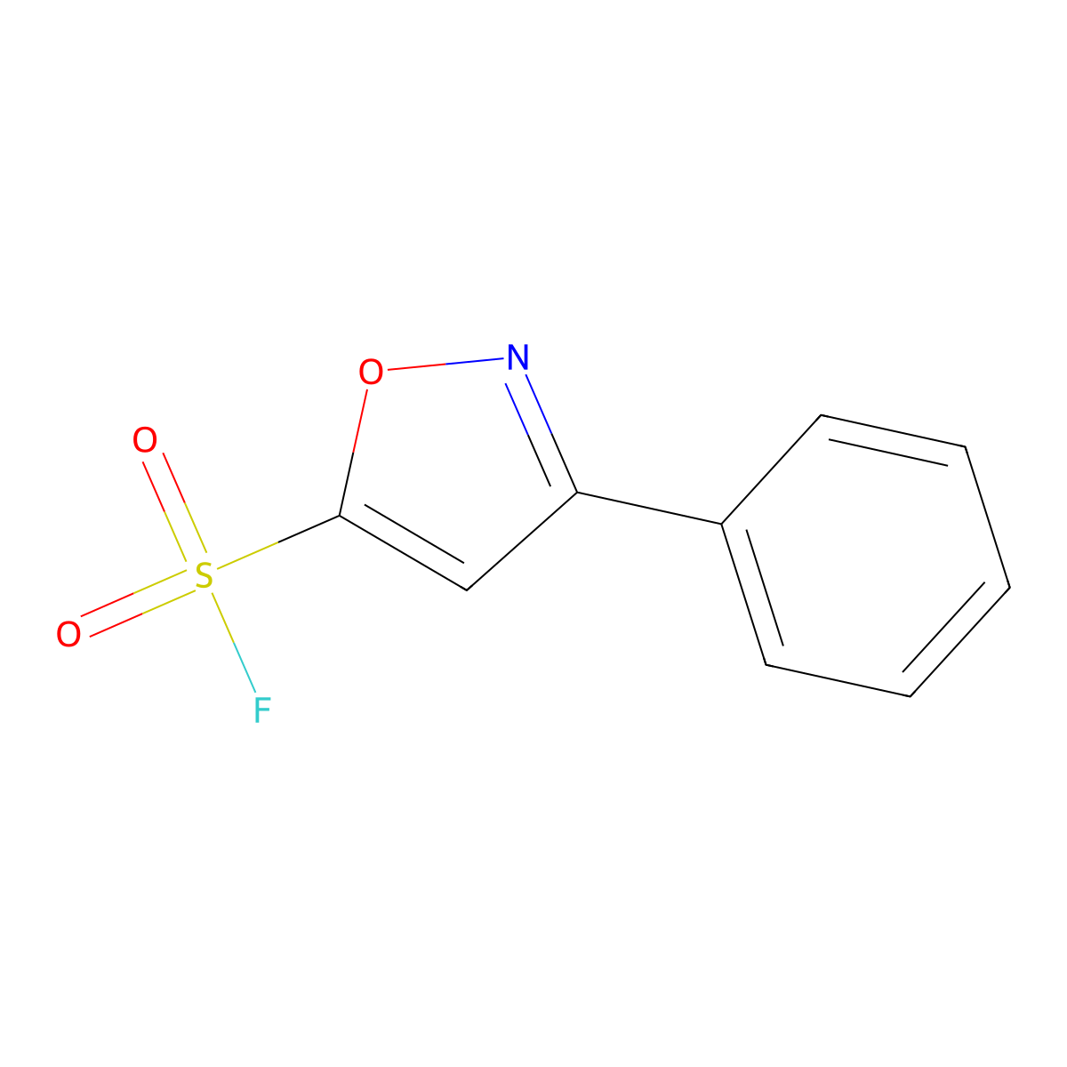 3-Phenyl-1,2-oxazole-5-sulfonyl fluoride molecular structure, CAS 2137751-95-0