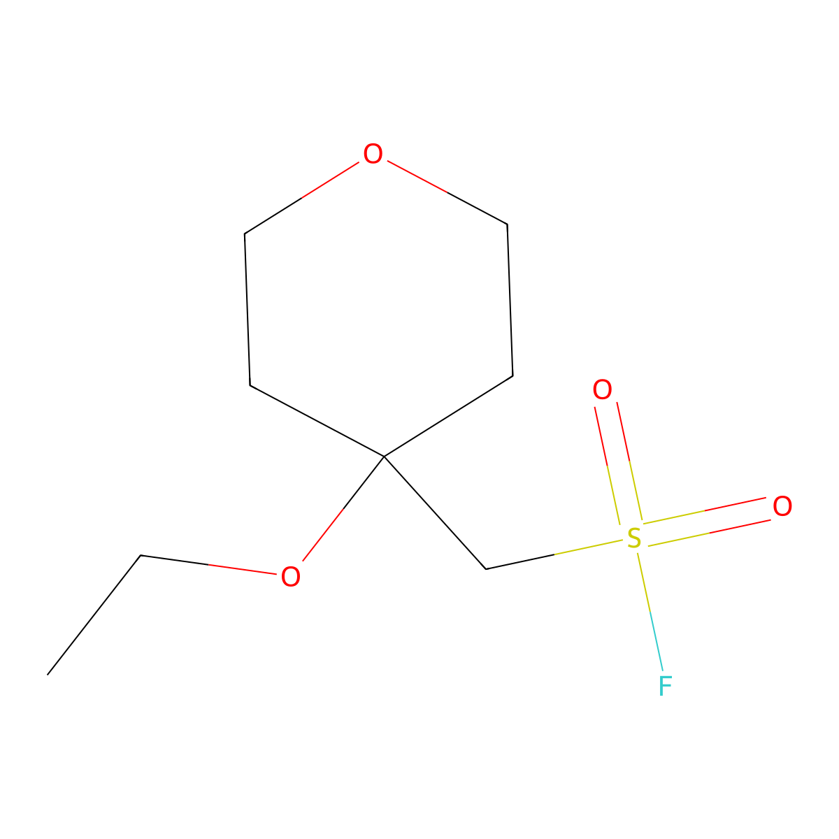 (4-Ethoxyoxan-4-yl)methanesulfonyl fluoride molecular structure, CAS 2137752-07-7