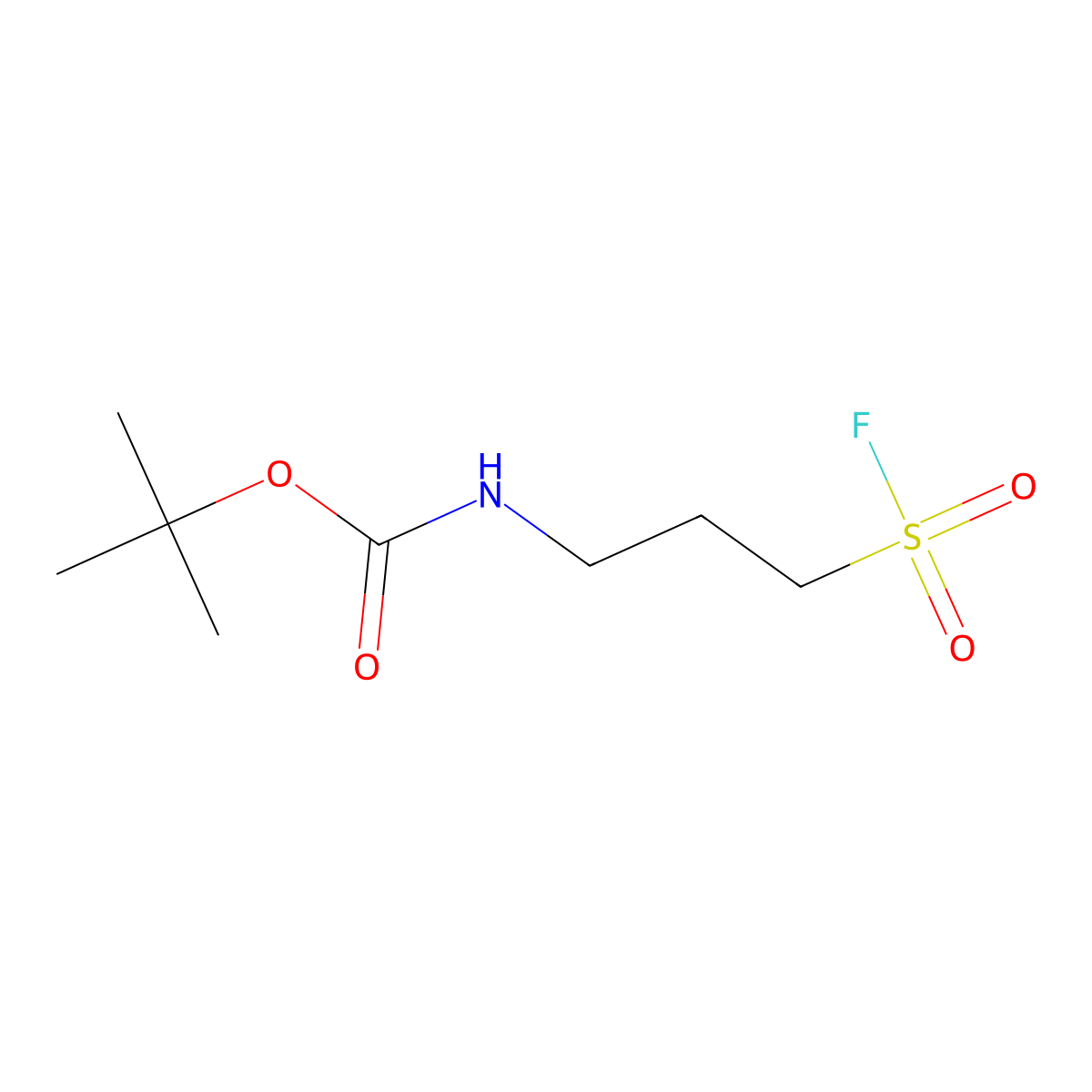 tert-butyl N-[3-(fluorosulfonyl)propyl]carbamate molecular structure, CAS 2137752-20-4