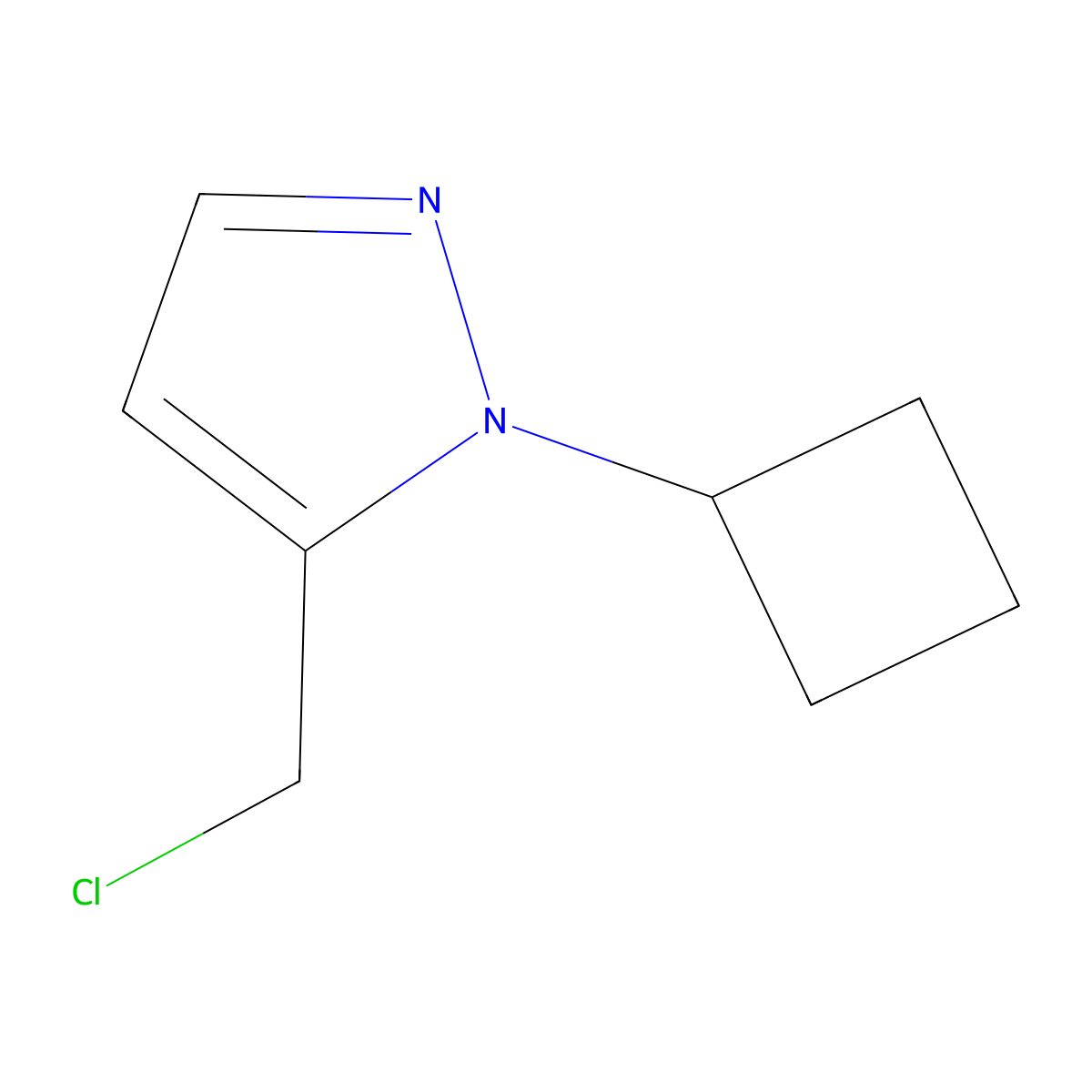 5-(Chloromethyl)-1-cyclobutyl-1H-pyrazole molecular structure, CAS 2137752-38-4