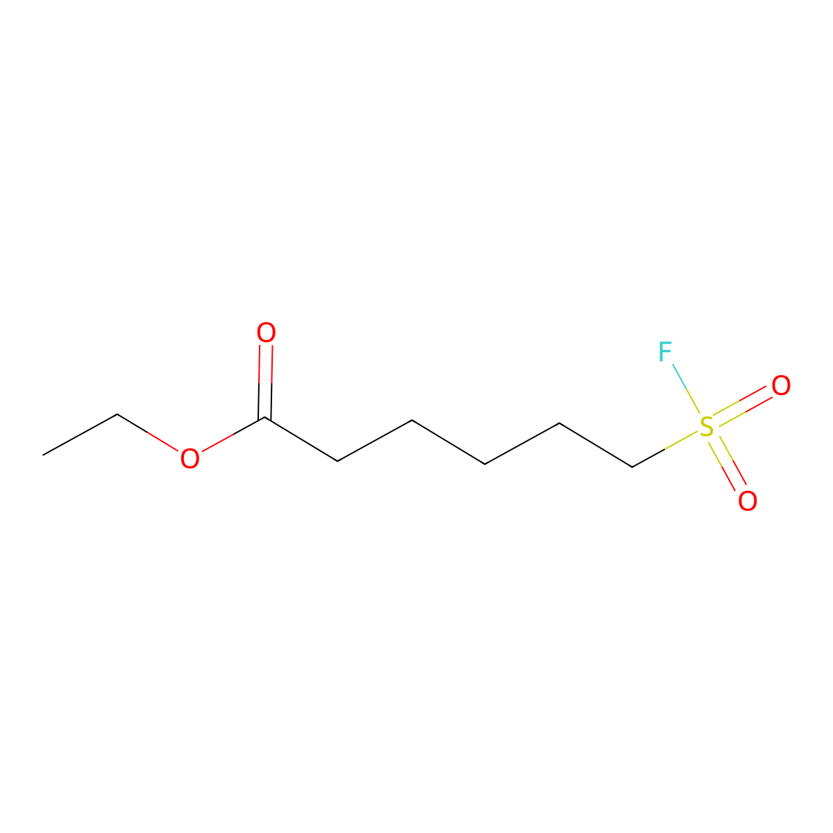 Ethyl 6-fluorosulfonylhexanoate molecular structure, CAS 2137752-45-3