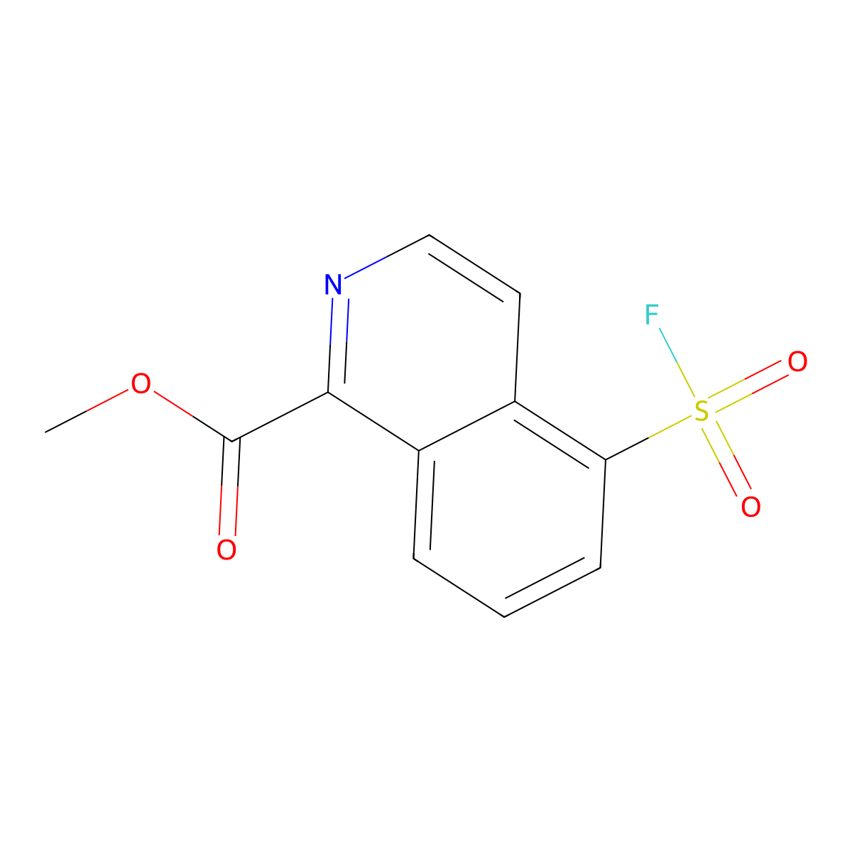 Methyl 5-(fluorosulfonyl)isoquinoline-1-carboxylate molecular structure, CAS 2137753-73-0