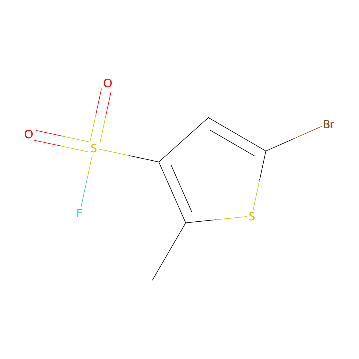 5-Bromo-2-methylthiophene-3-sulfonyl fluoride molecular structure, CAS 2137753-78-5