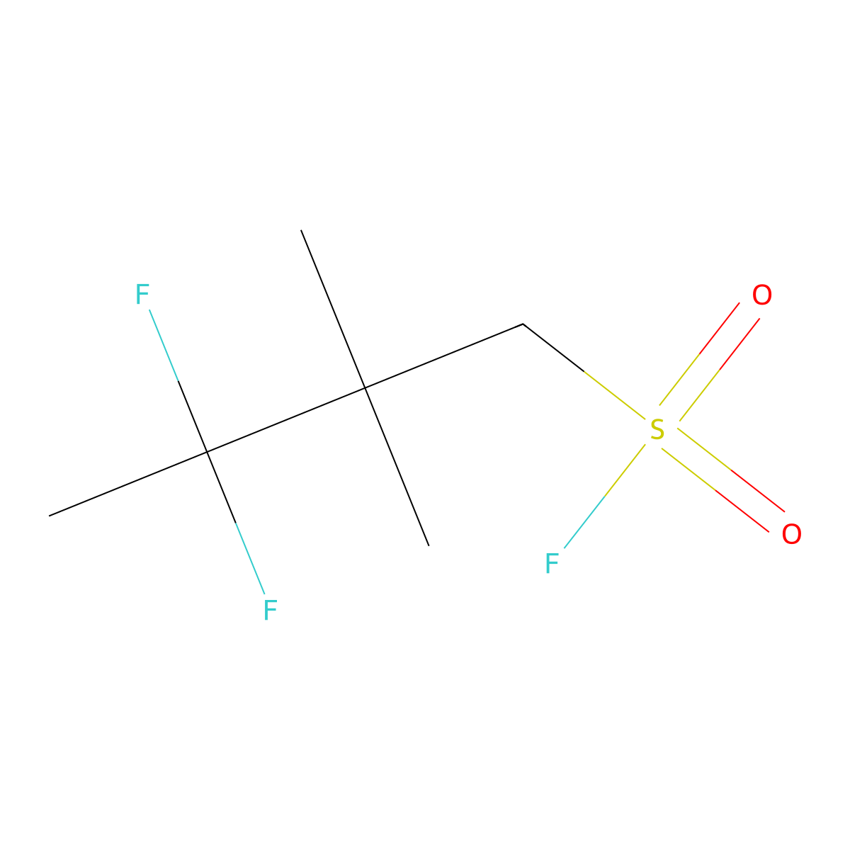 3,3-Difluoro-2,2-dimethylbutane-1-sulfonyl fluoride molecular structure, CAS 2137753-89-8