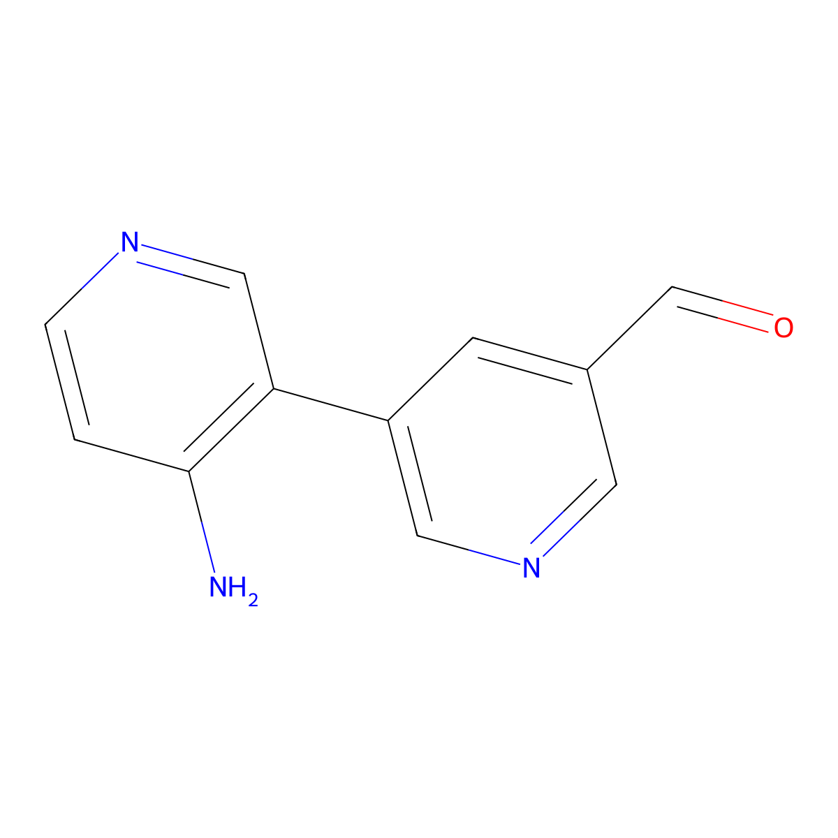 5-(4-Aminopyridin-3-yl)pyridine-3-carbaldehyde molecular structure, CAS 2137753-96-7