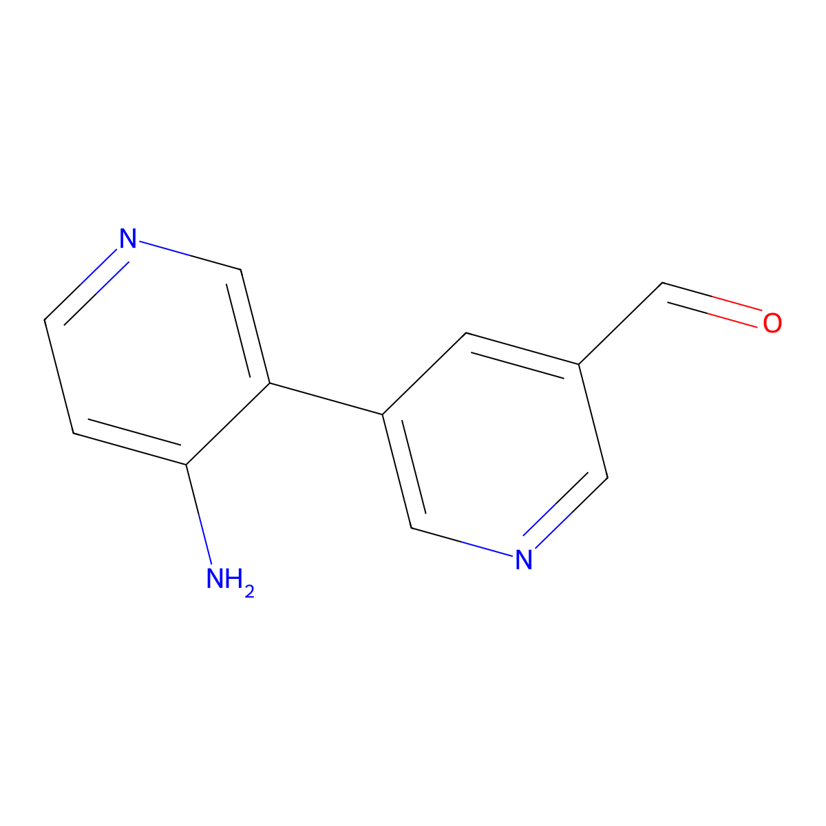 5-(4-Aminopyridin-3-yl)pyridine-3-carbaldehyde molecular structure, CAS 2137753-96-7