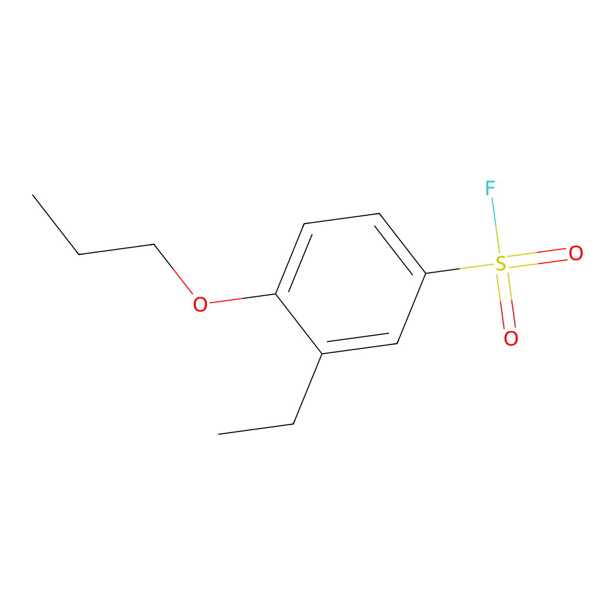 3-Ethyl-4-propoxybenzene-1-sulfonyl fluoride molecular structure, CAS 2137754-31-3