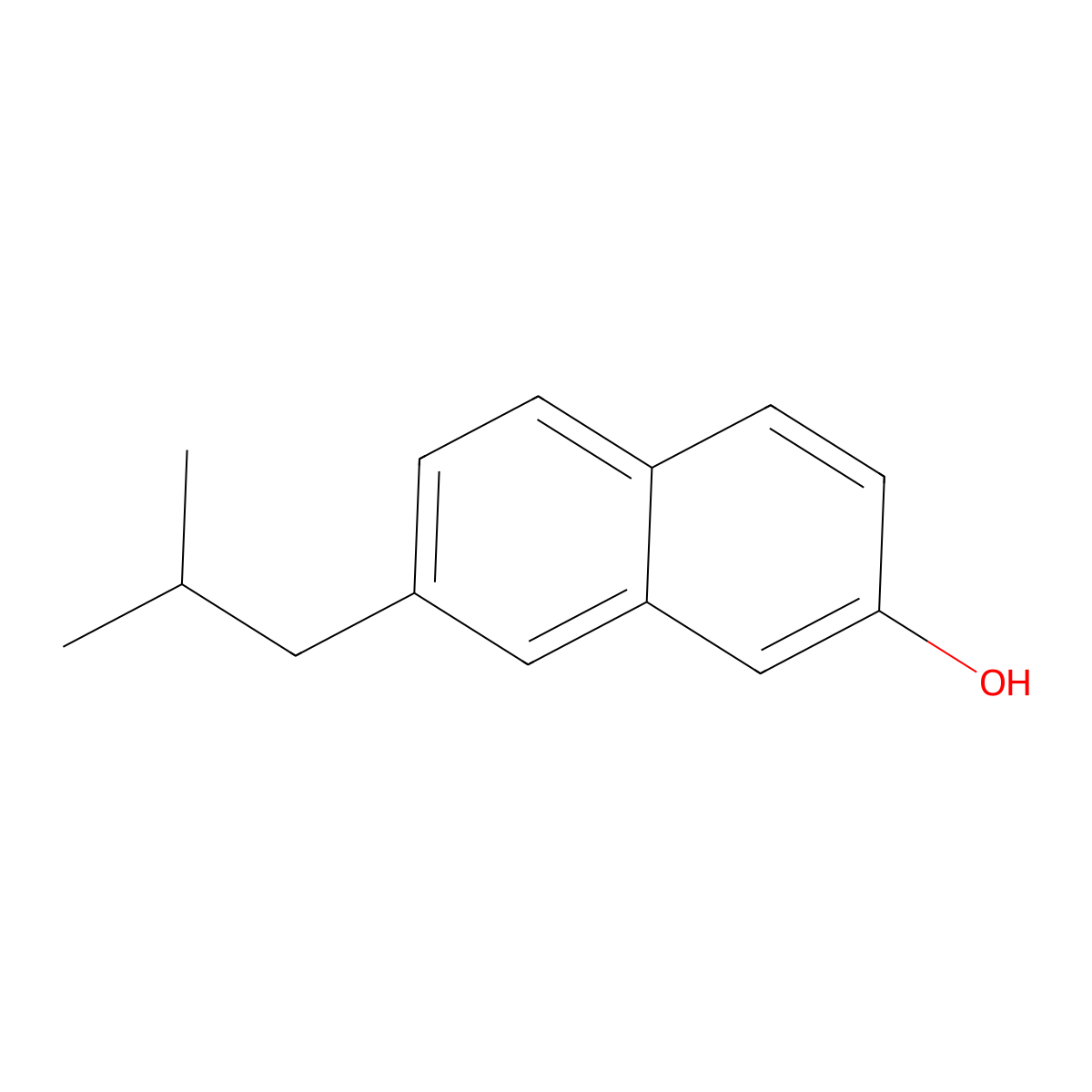 7-(2-Methylpropyl)naphthalen-2-ol molecular structure, CAS 2137754-41-5