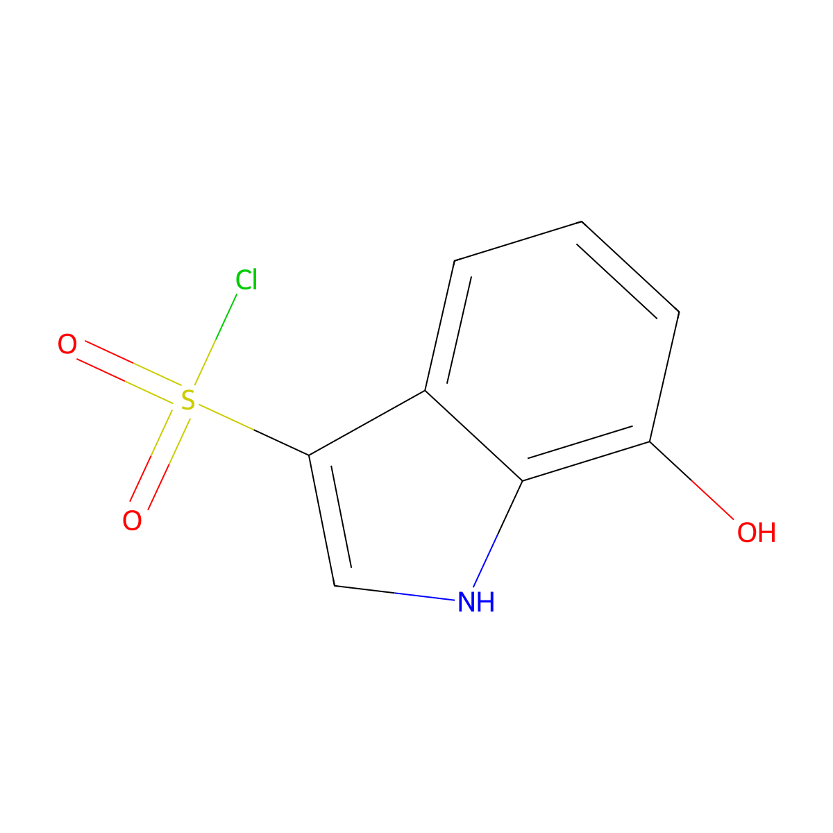 7-hydroxy-1H-indole-3-sulfonyl chloride molecular structure, CAS 2137754-53-9
