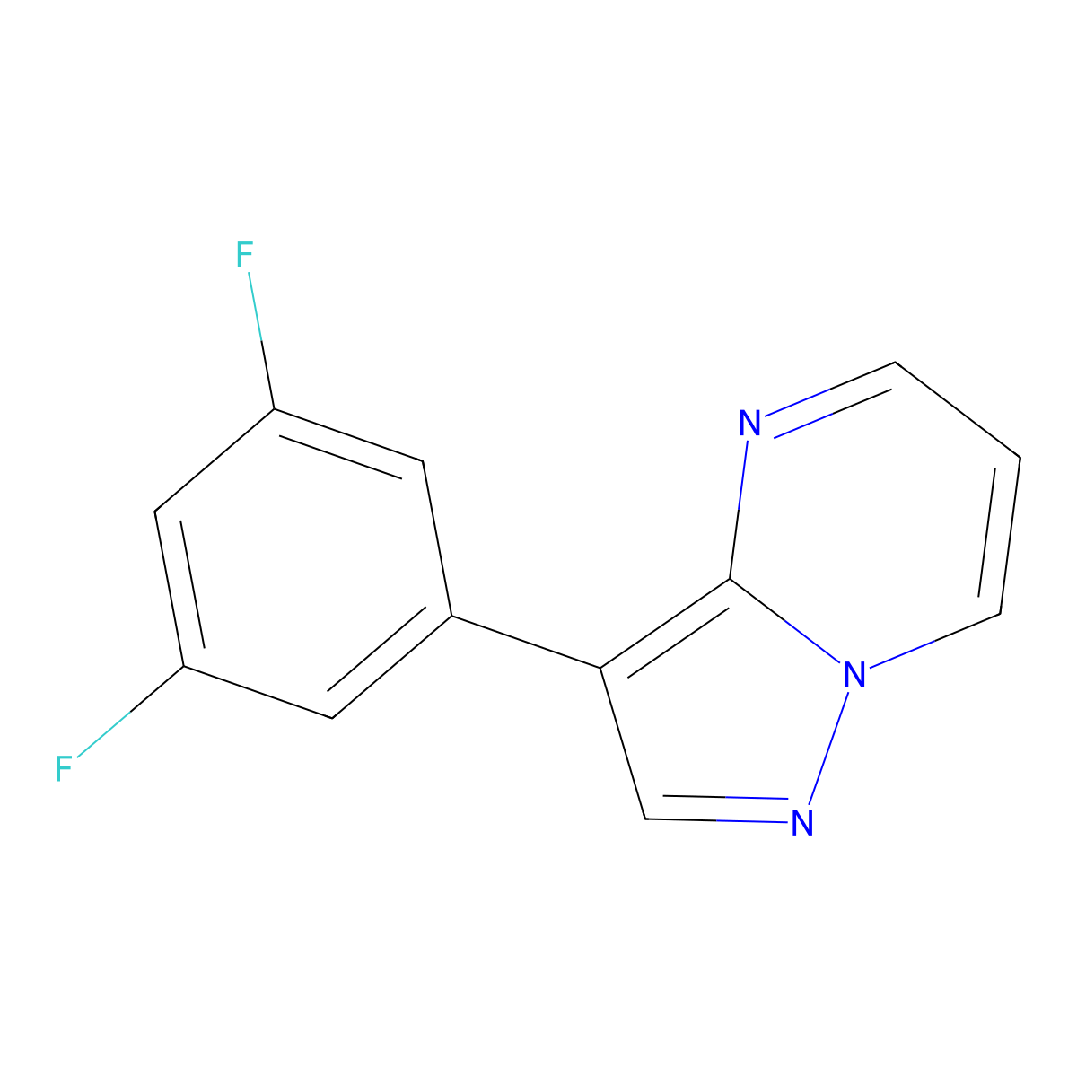 3-(3,5-Difluorophenyl)pyrazolo[1,5-a]pyrimidine molecular structure, CAS 2137754-88-0