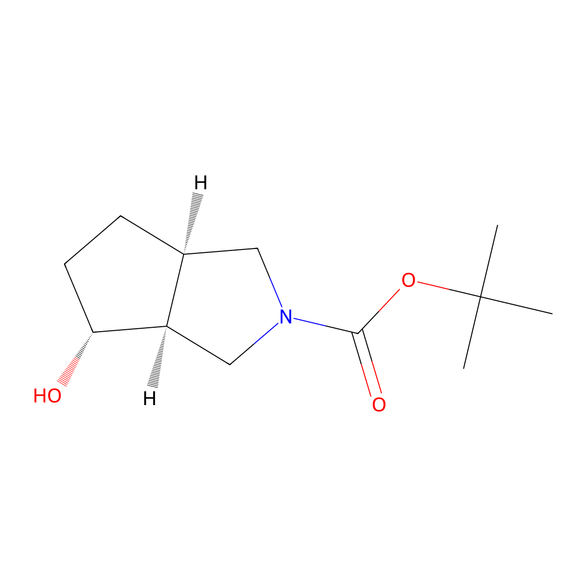 (3aS,4R,6aR)-tert-butyl 4-hydroxyhexahydrocyclopenta[c]pyrrole-2(1H)-carboxylate molecular structure, CAS 2137755-34-9