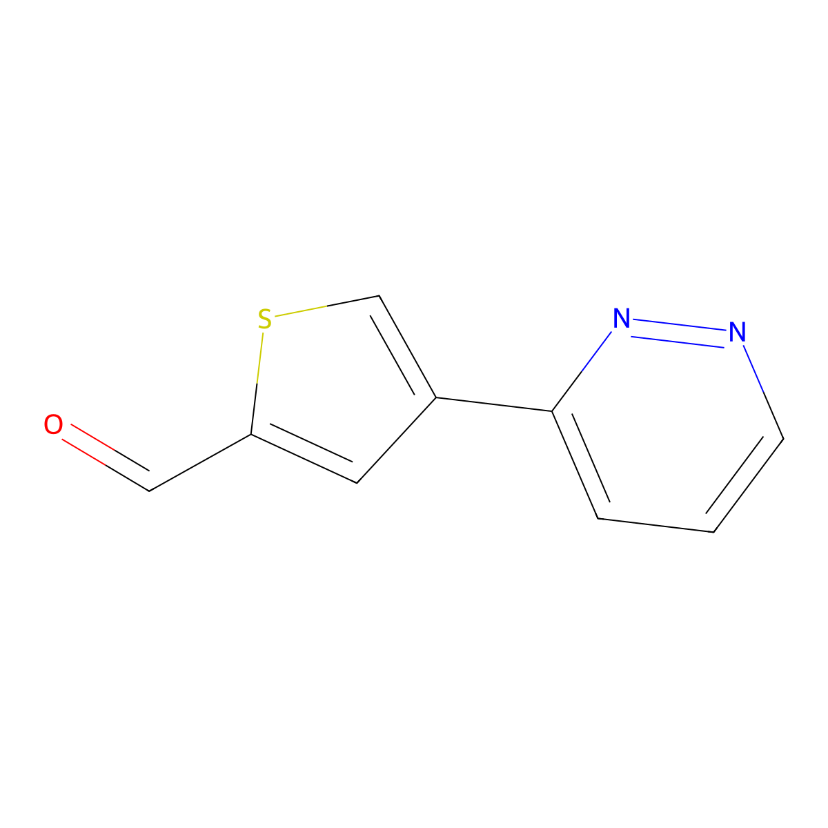 4-(Pyridazin-3-yl)thiophene-2-carbaldehyde molecular structure, CAS 2137755-54-3
