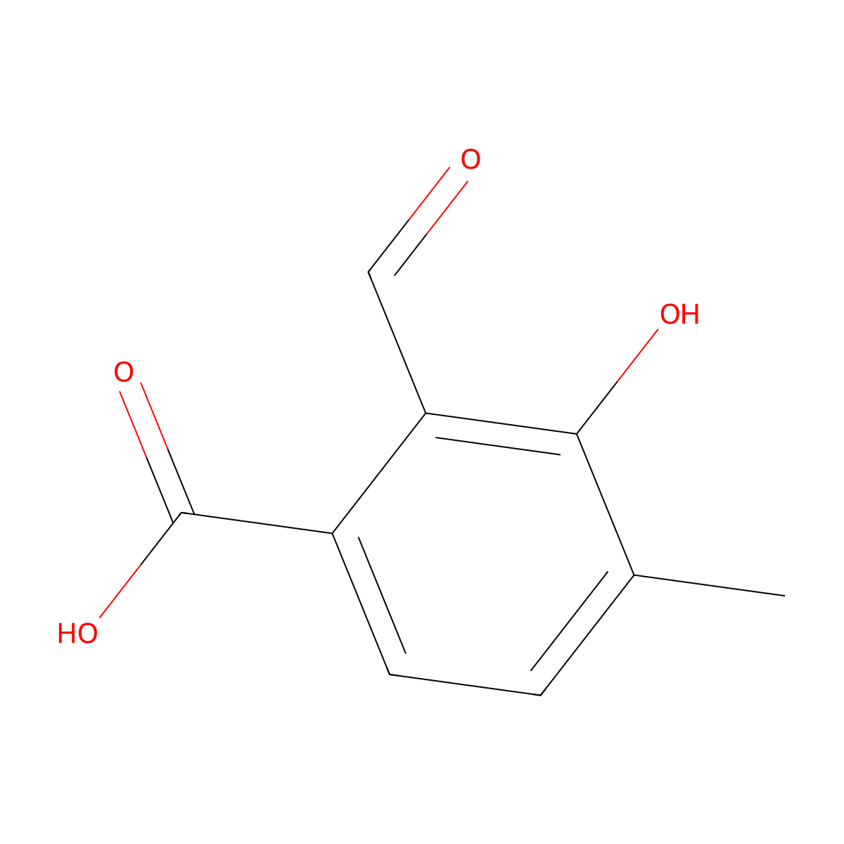 2-Formyl-3-hydroxy-4-methylbenzoic acid molecular structure, CAS 2137755-71-4