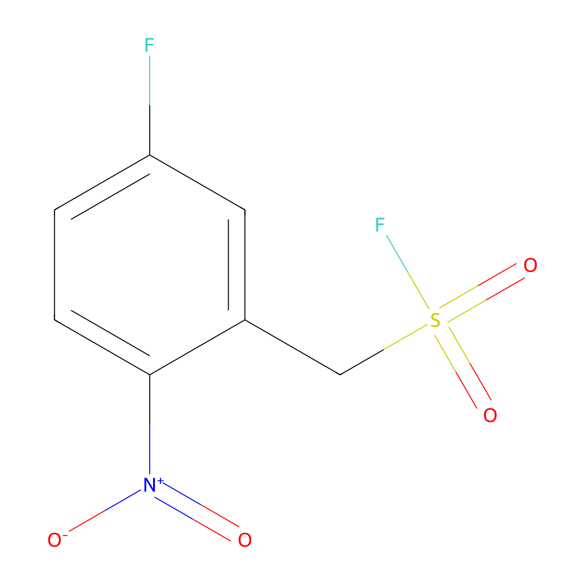 (5-Fluoro-2-nitrophenyl)methanesulfonyl fluoride molecular structure, CAS 2137756-25-1