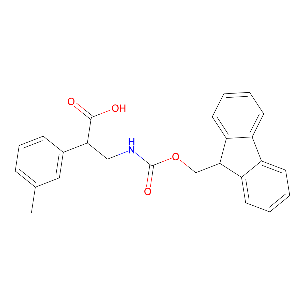 3-({[(9H-fluoren-9-yl)methoxy]carbonyl}amino)-2-(3-methylphenyl)propanoic acid molecular structure, CAS 2137757-50-5