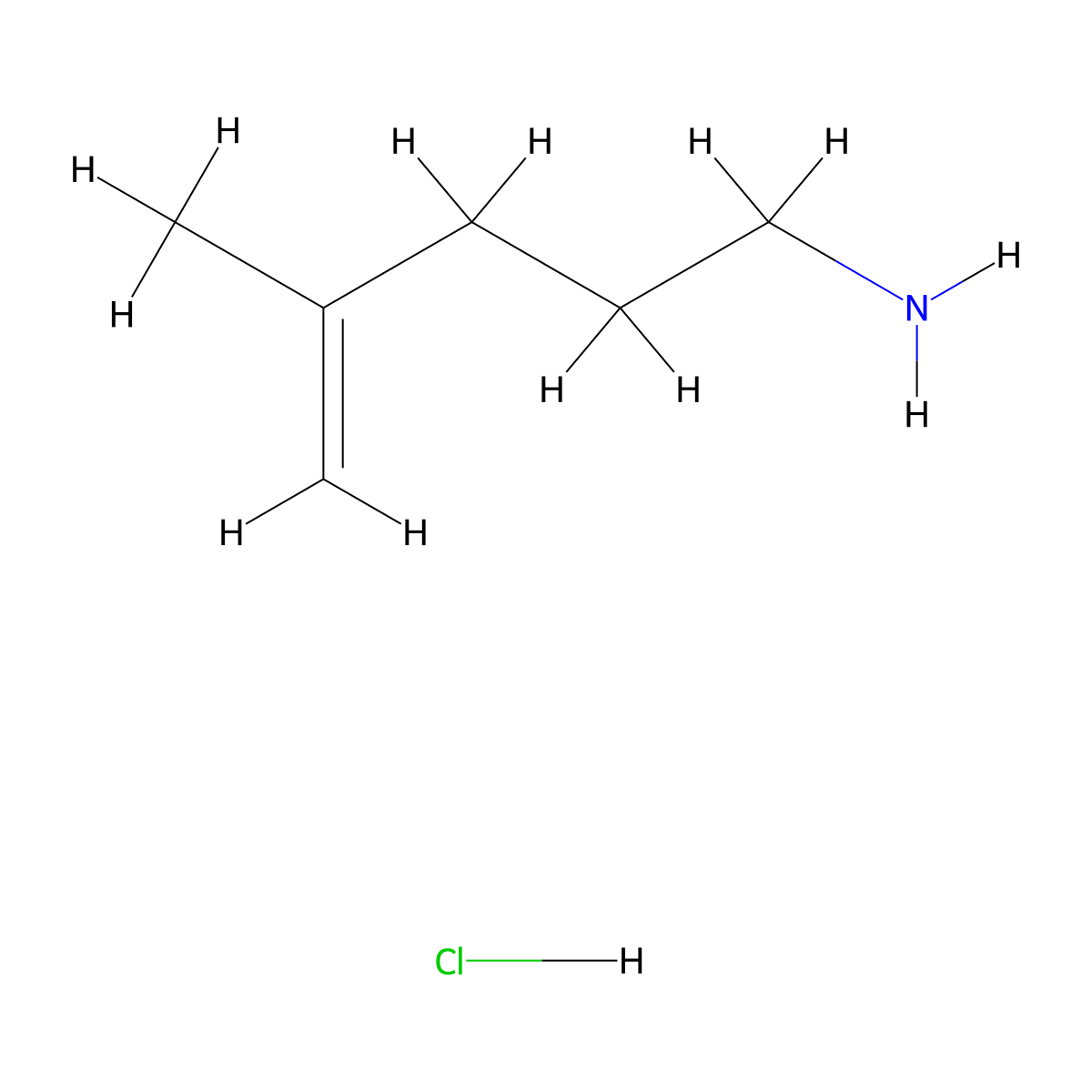 4-Methylpent-4-en-1-amine hydrochloride molecular structure, CAS 2137758-05-3