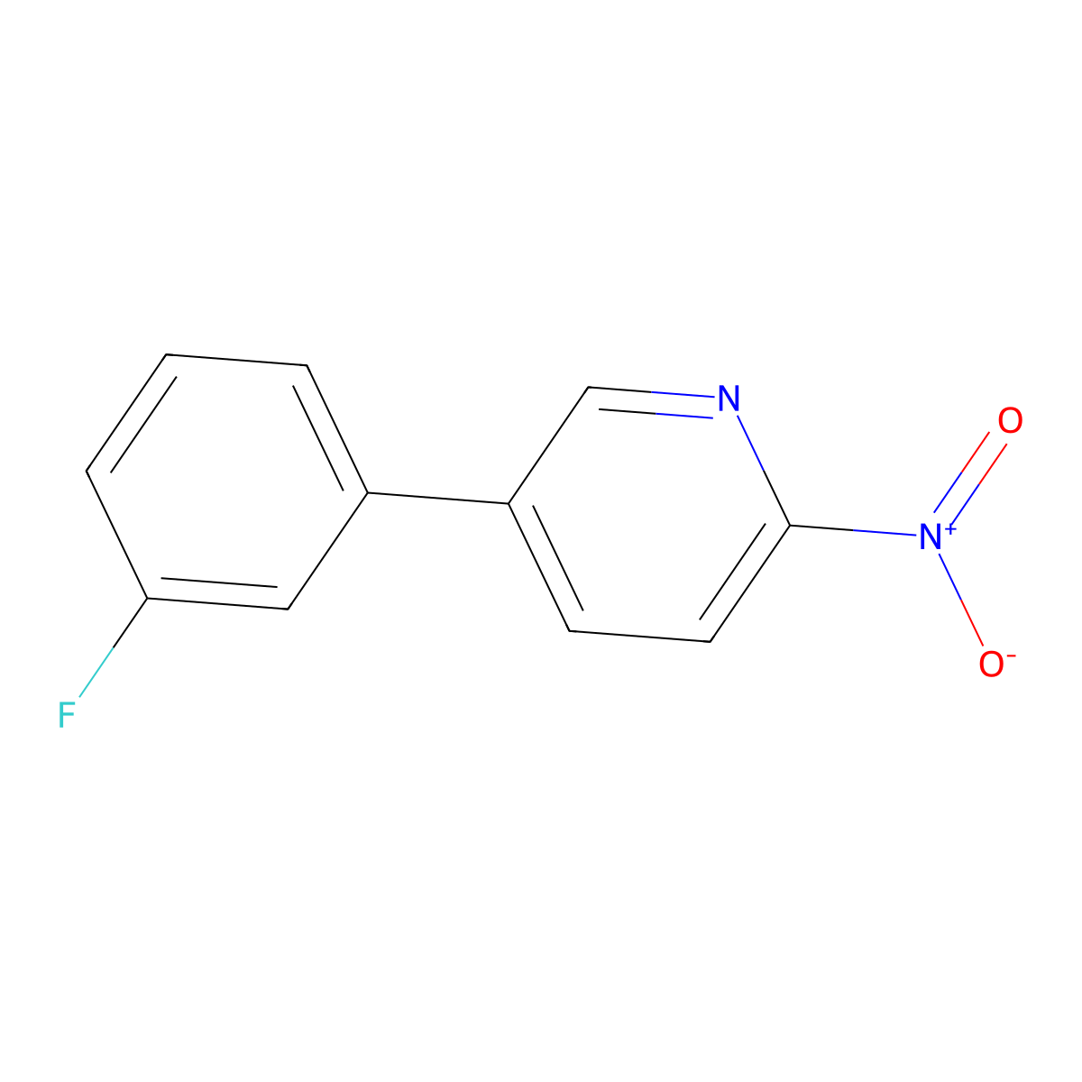5-(3-Fluorophenyl)-2-nitropyridine molecular structure, CAS 2137758-29-1