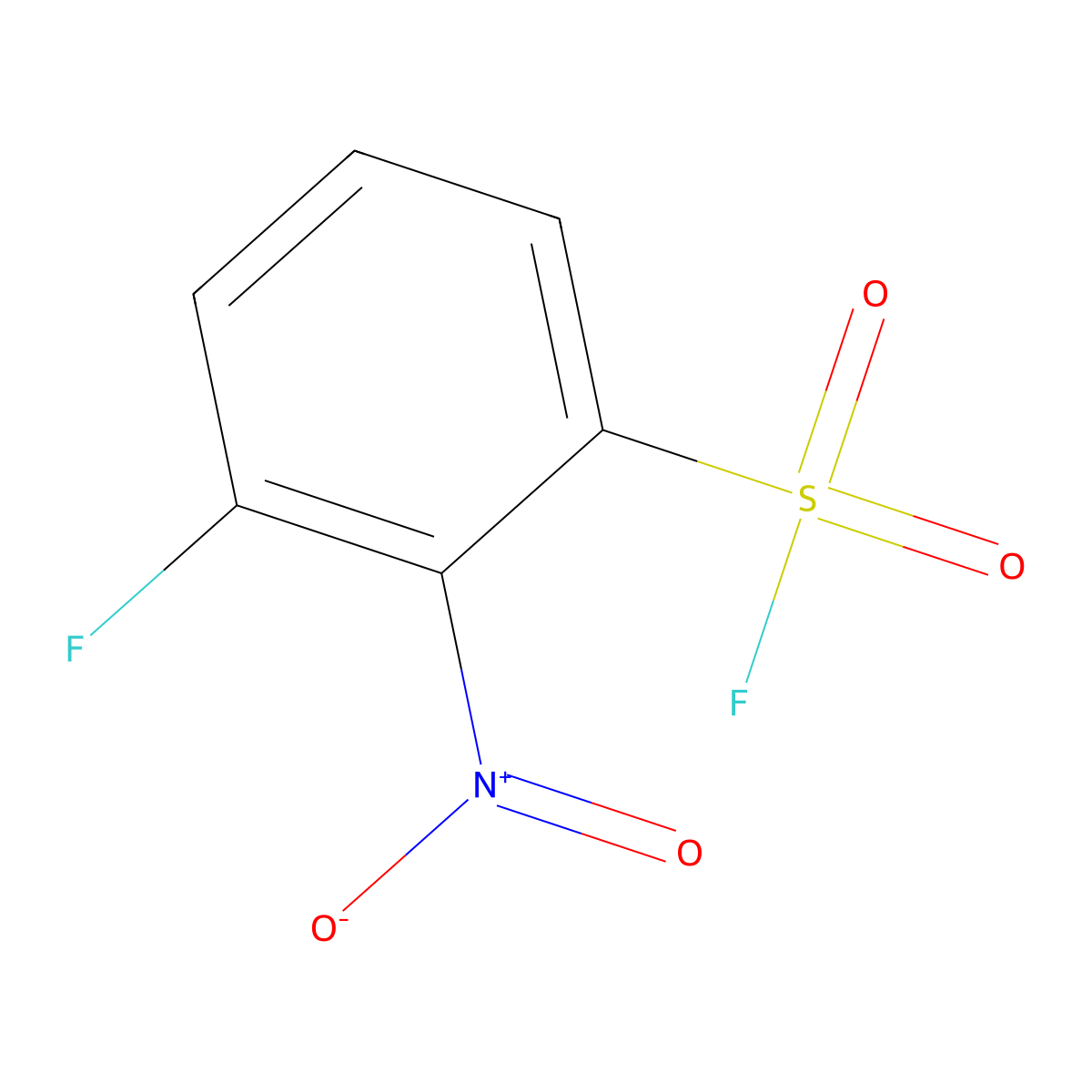 3-Fluoro-2-nitrobenzene-1-sulfonyl fluoride molecular structure, CAS 2137758-33-7