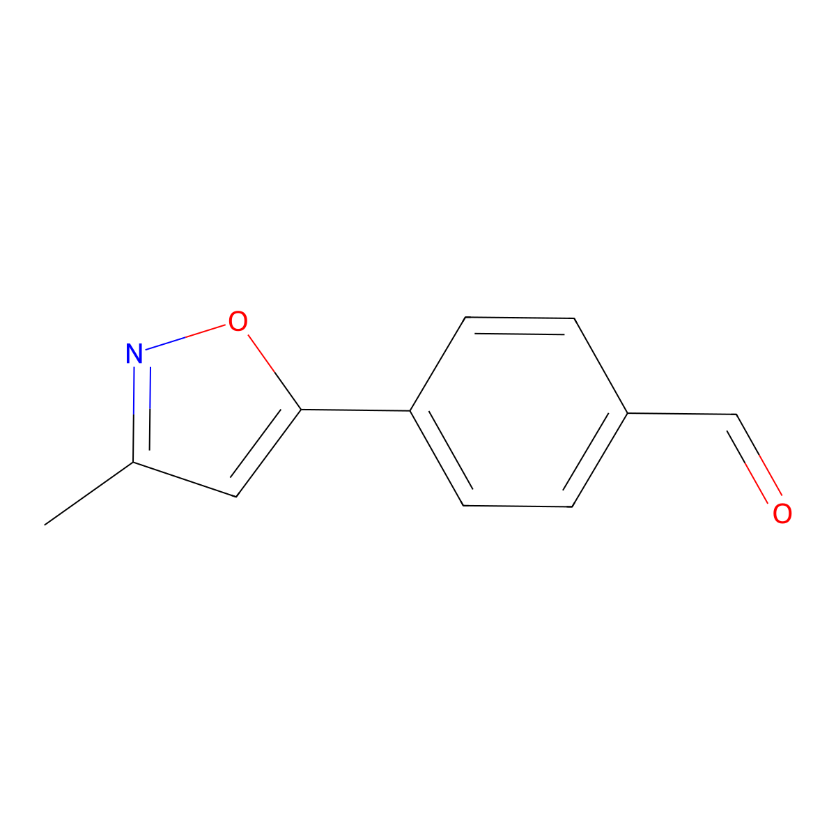 4-(3-Methyl-1,2-oxazol-5-yl)benzaldehyde molecular structure, CAS 2137758-77-9
