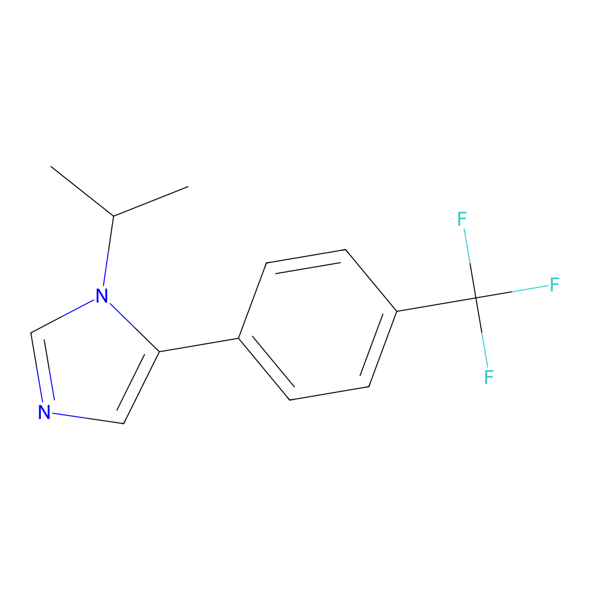 1-(propan-2-yl)-5-[4-(trifluoromethyl)phenyl]-1H-imidazole molecular structure, CAS 2137758-84-8