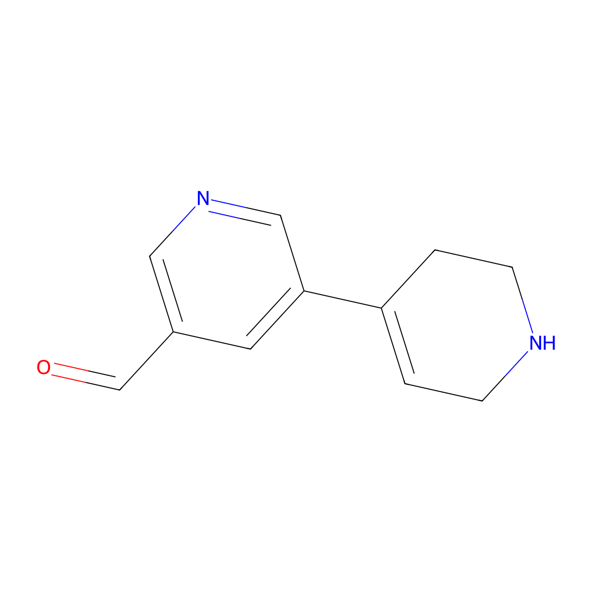 5-(1,2,3,6-Tetrahydropyridin-4-yl)pyridine-3-carbaldehyde molecular structure, CAS 2137758-91-7