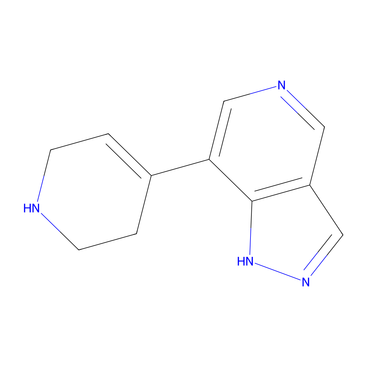 4-{1H-pyrazolo[4,3-c]pyridin-7-yl}-1,2,3,6-tetrahydropyridine molecular structure, CAS 2137759-43-2