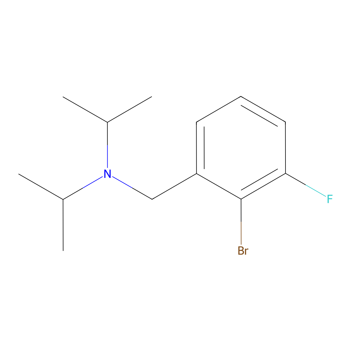 [(2-Bromo-3-fluorophenyl)methyl]bis(propan-2-yl)amine molecular structure, CAS 2137759-93-2