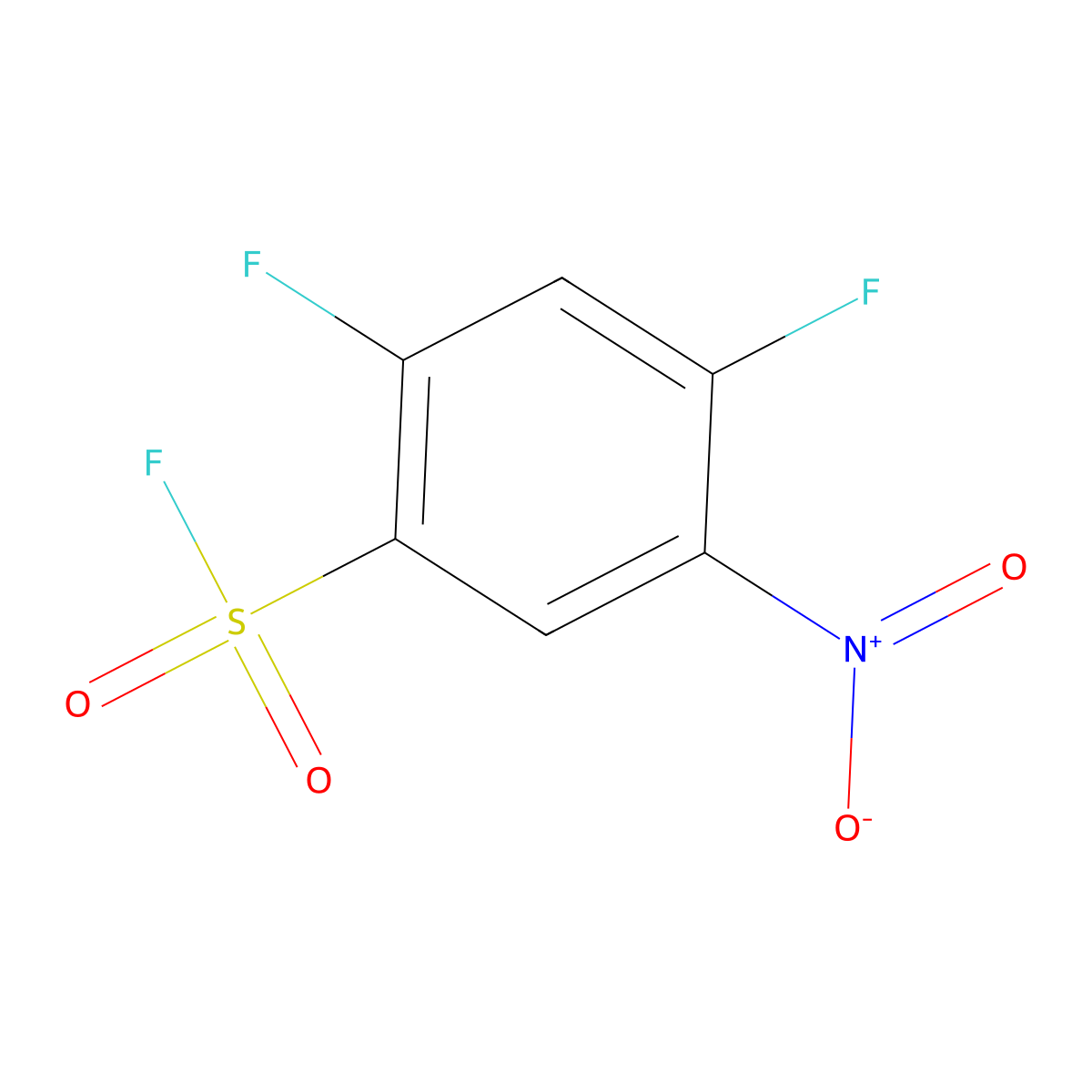 2,4-Difluoro-5-nitrobenzene-1-sulfonyl fluoride molecular structure, CAS 2137760-17-7
