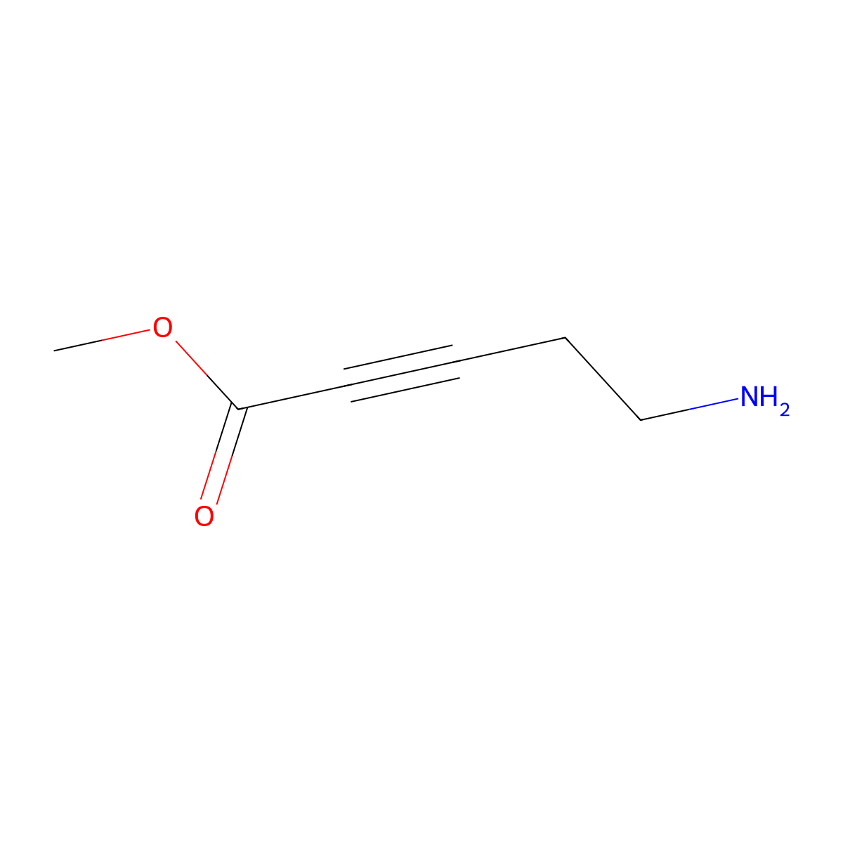 Methyl 5-aminopent-2-ynoate molecular structure, CAS 2137760-38-2
