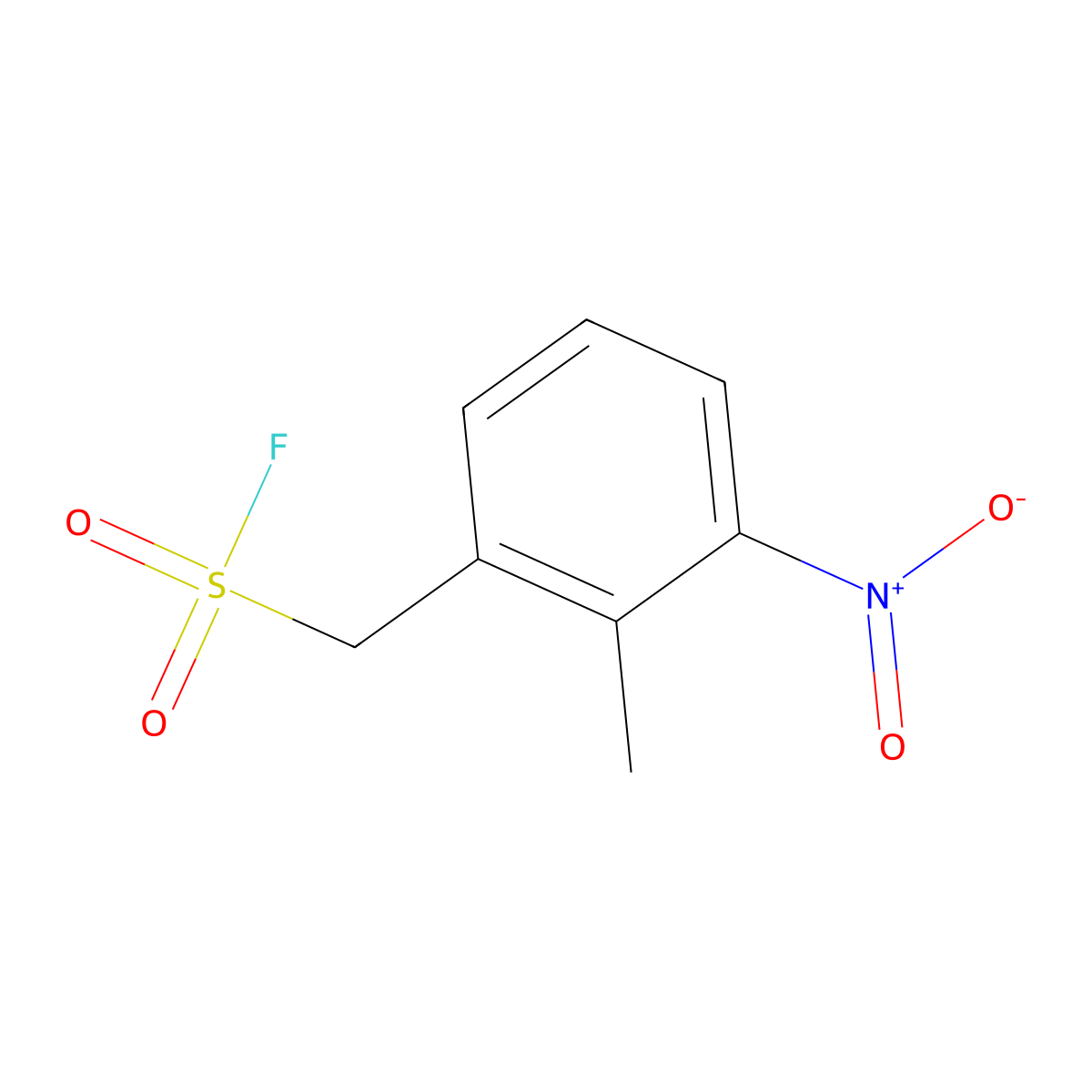 (2-Methyl-3-nitrophenyl)methanesulfonyl fluoride molecular structure, CAS 2137760-96-2